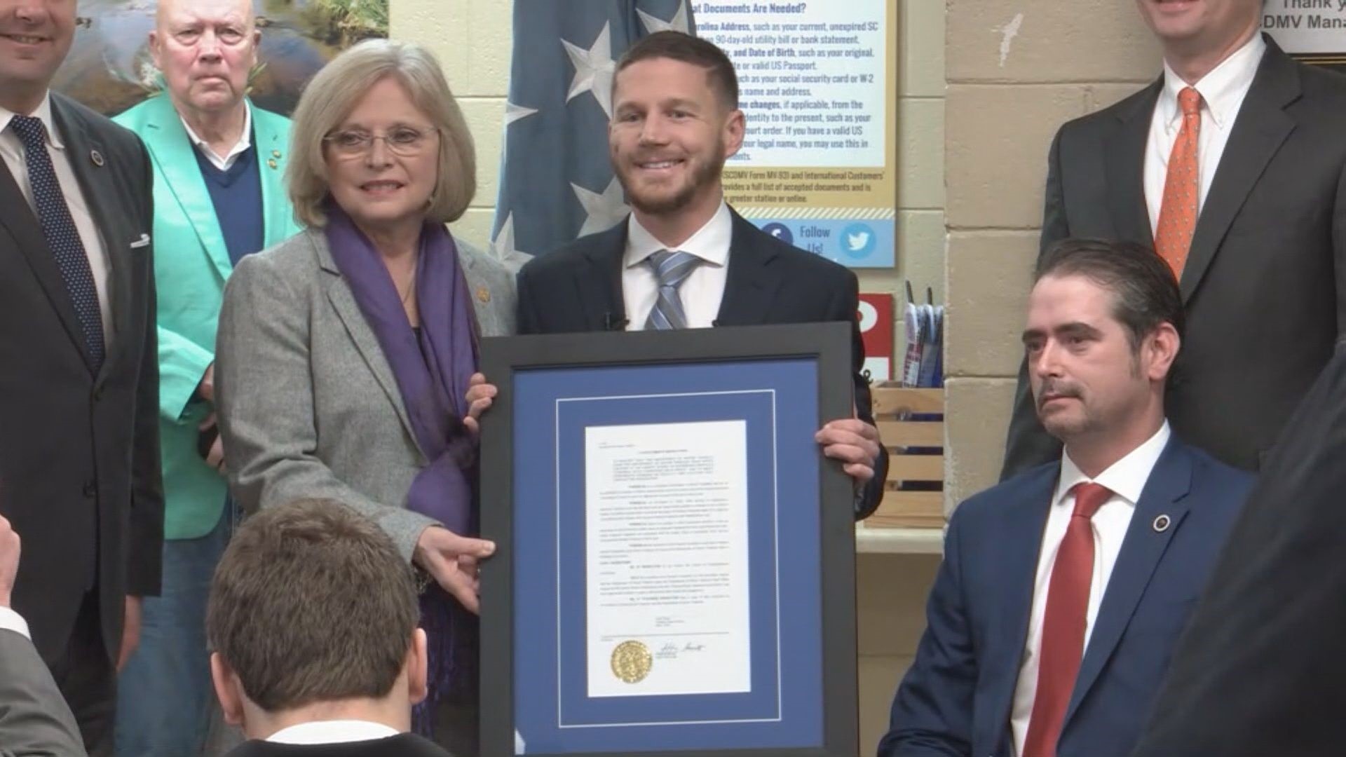Kyle Carpenter, the retired Marine Lance Corporal was awarded the Medal of Honor, the nation's highest military honor, on June 19, 2014 by then President Barack Obama.