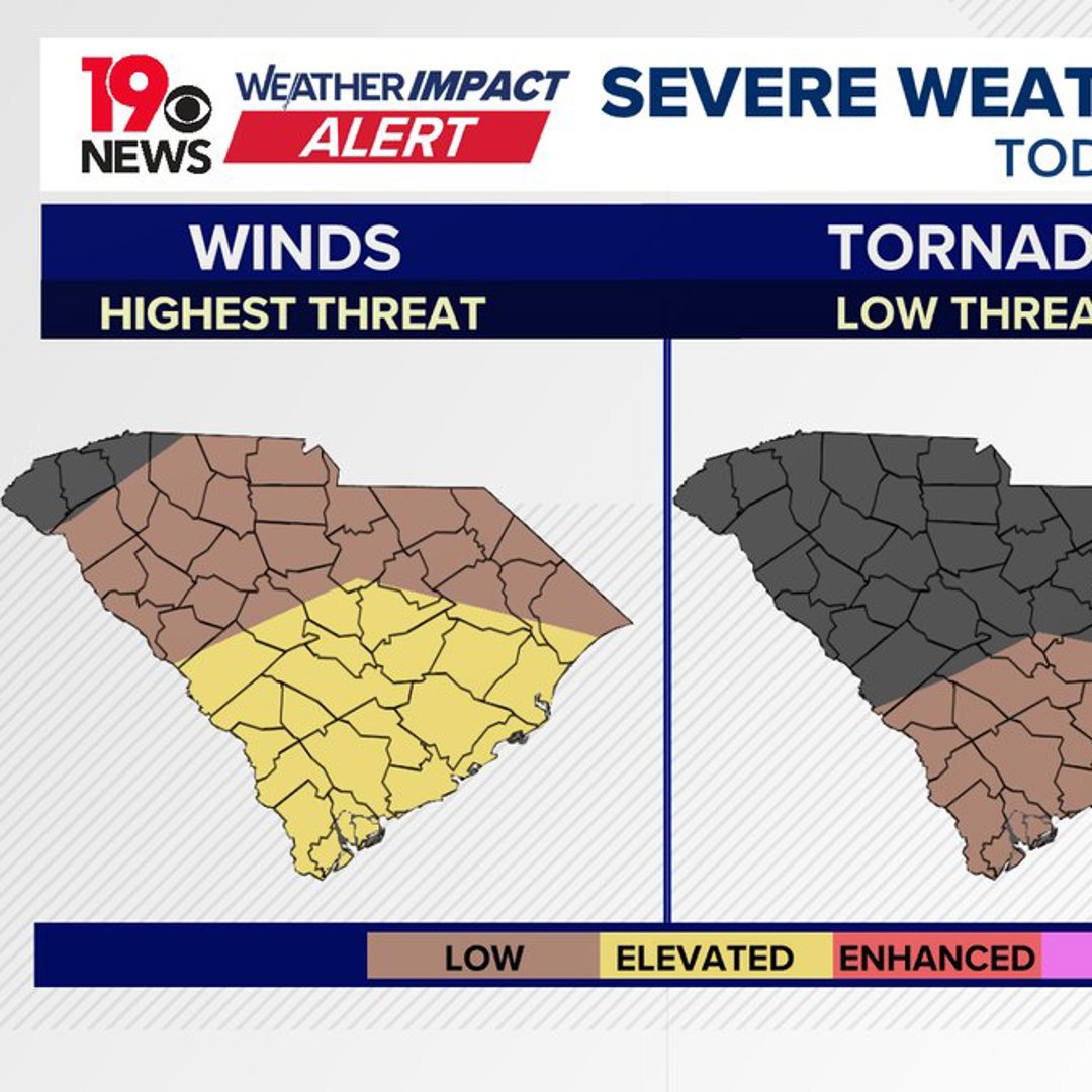 Severe weather possible across South Carolina today and Friday | wltx.com