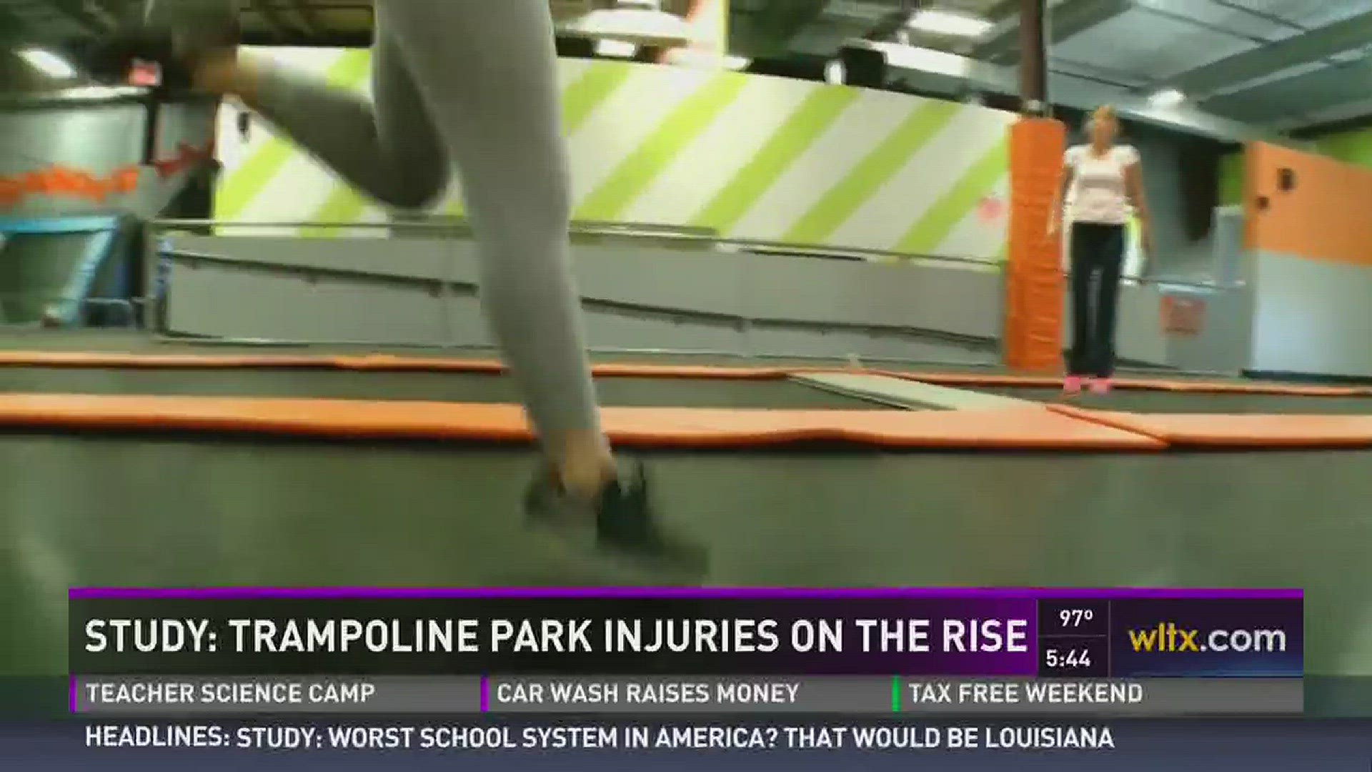A study shows that trampoline injjuries are on the rise.