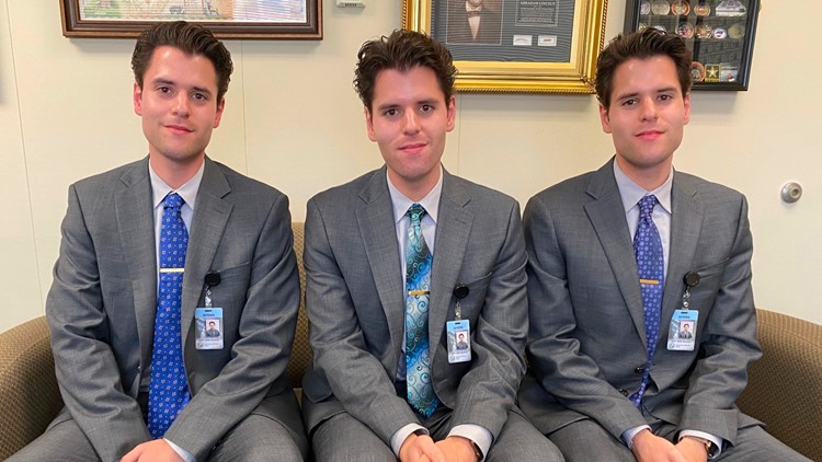 Identical triplets turn heads at North Carolina legislature