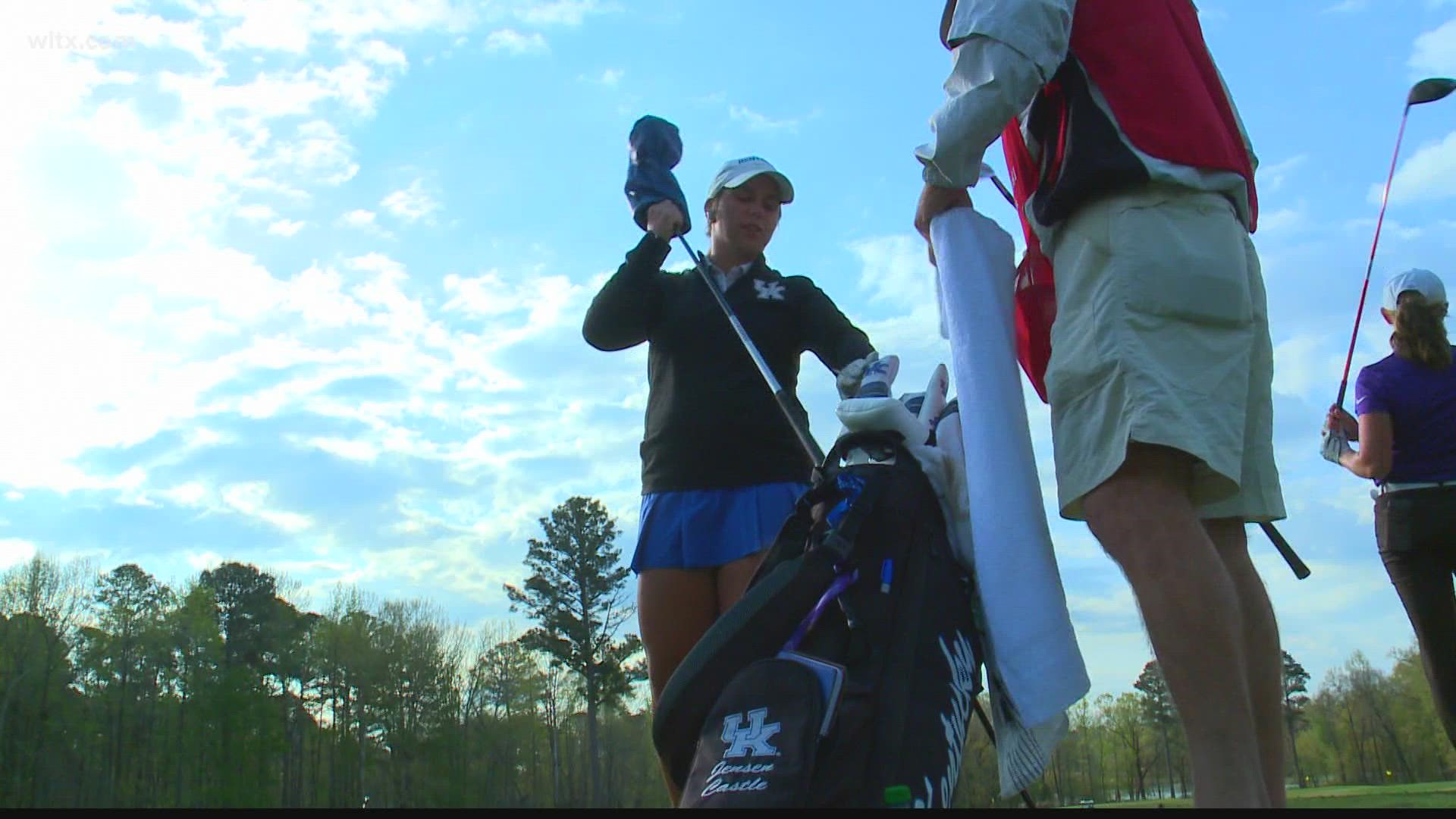 Former White Knoll and Gray Collegiate Academy standout Jensen Castle is competing this week at the Augusta National Women's Amateur.