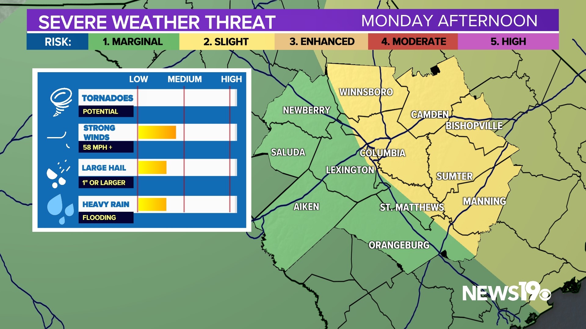 Severe Weather possible in South Carolina on Monday | wltx.com
