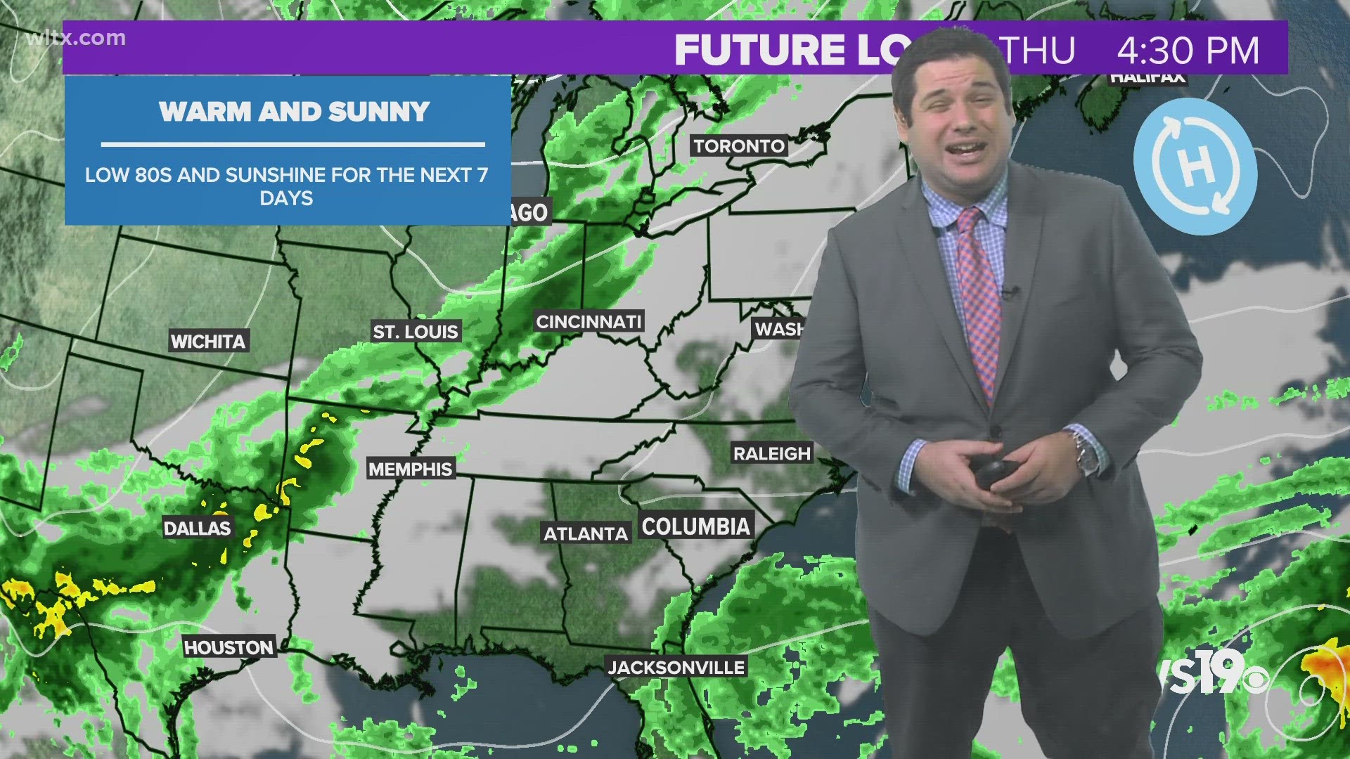 Temperatures will be in the low 80s this week. Much cooler air moves in next weekend.