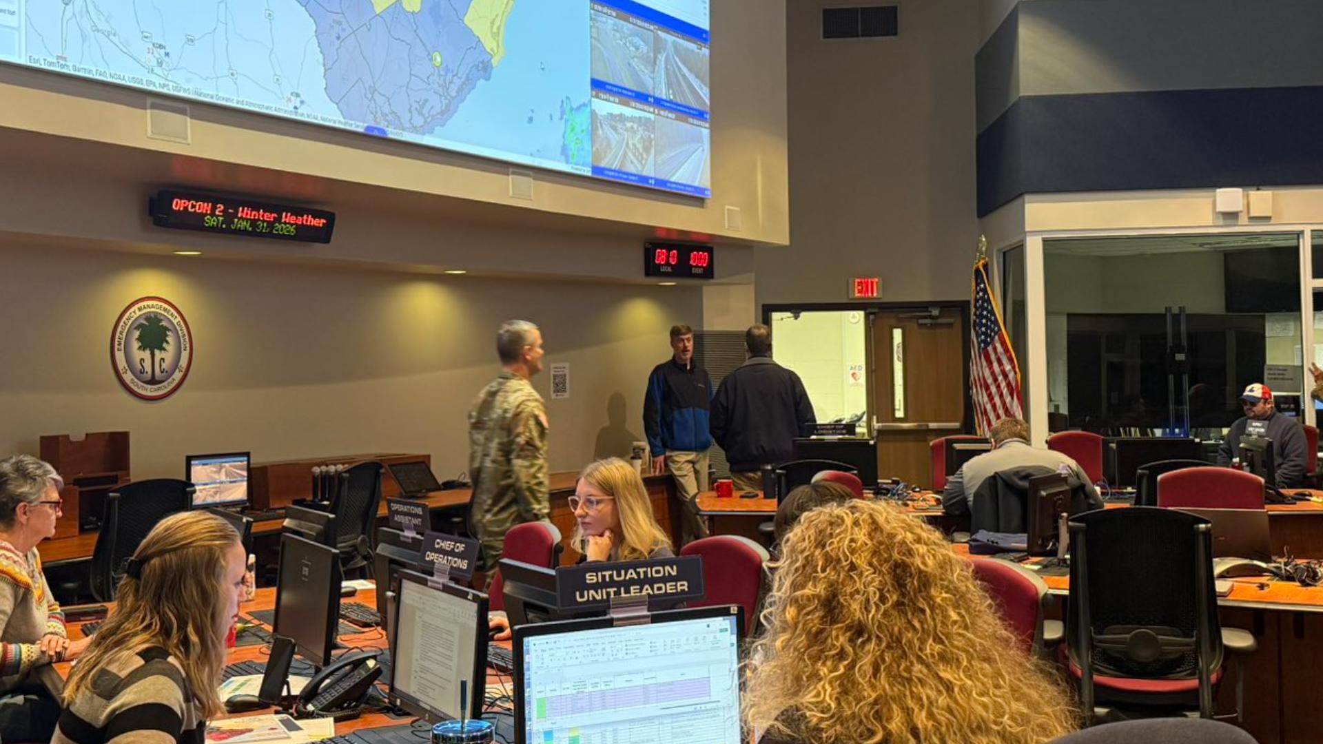 South Carolina emergency officials escalate response as snow begins ...
