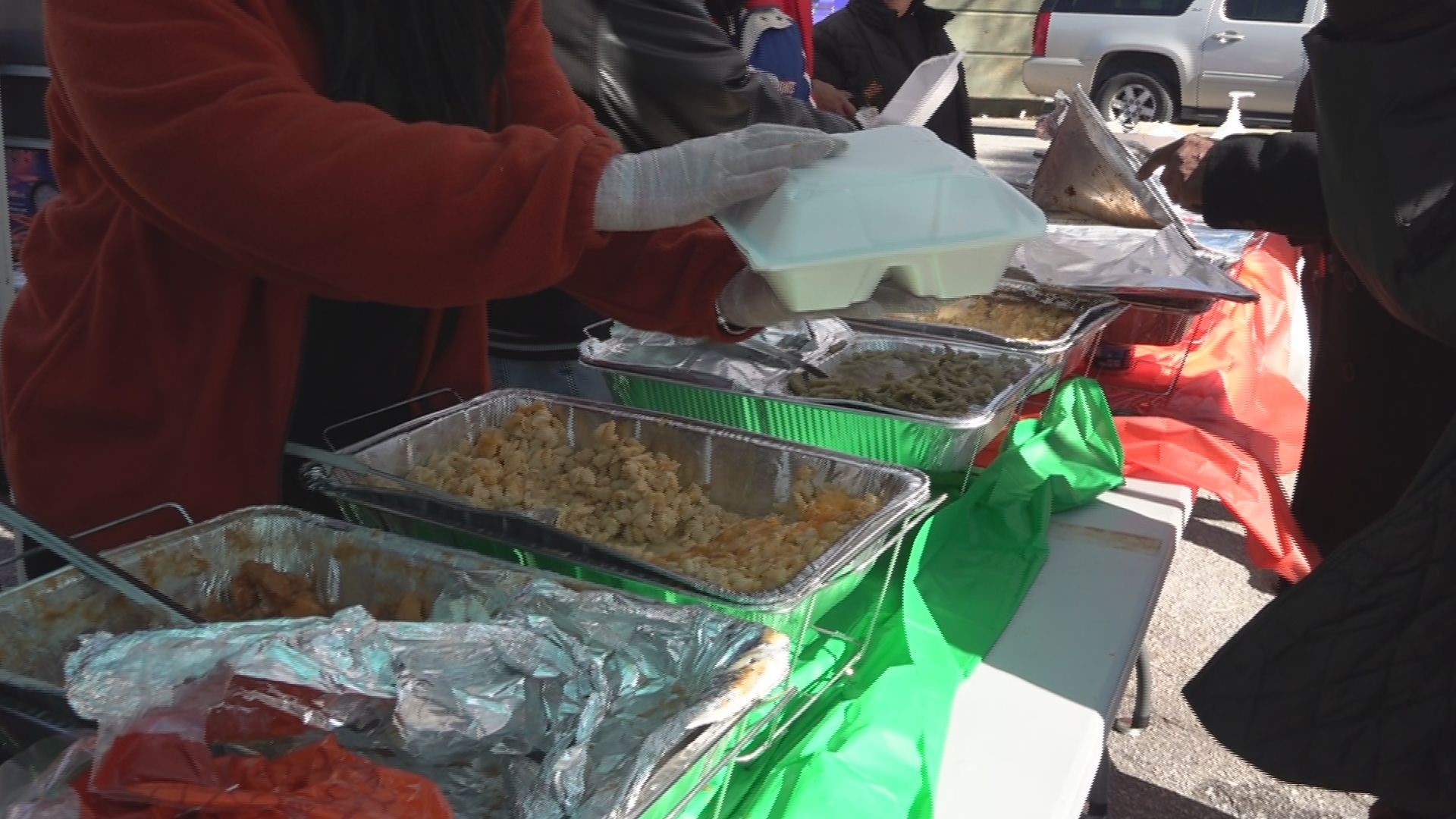 Around 300 meals were served along with bags full of blankets, hats, sanitizer, and more.