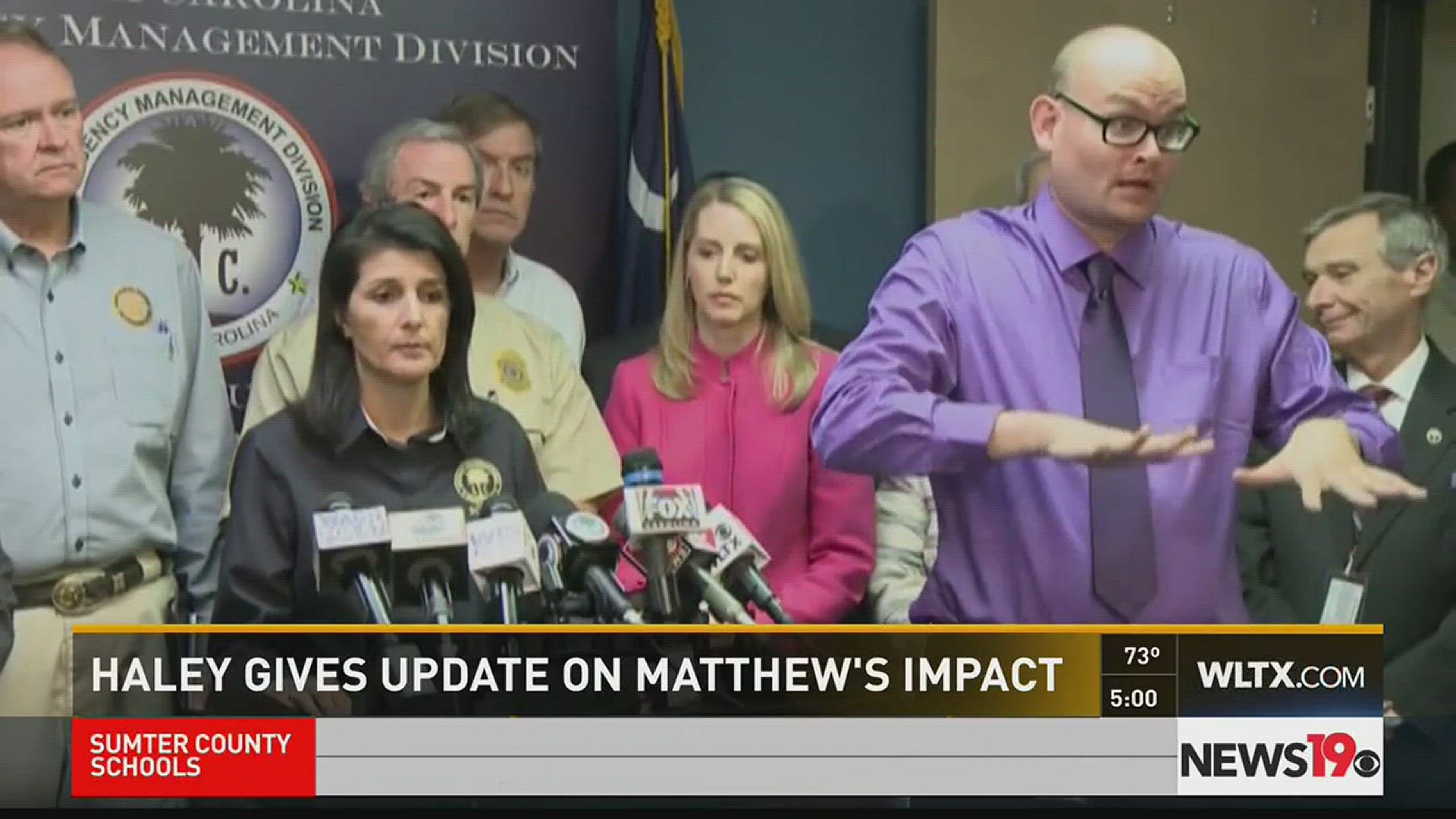 Haley Gives Update on Matthew's Impact