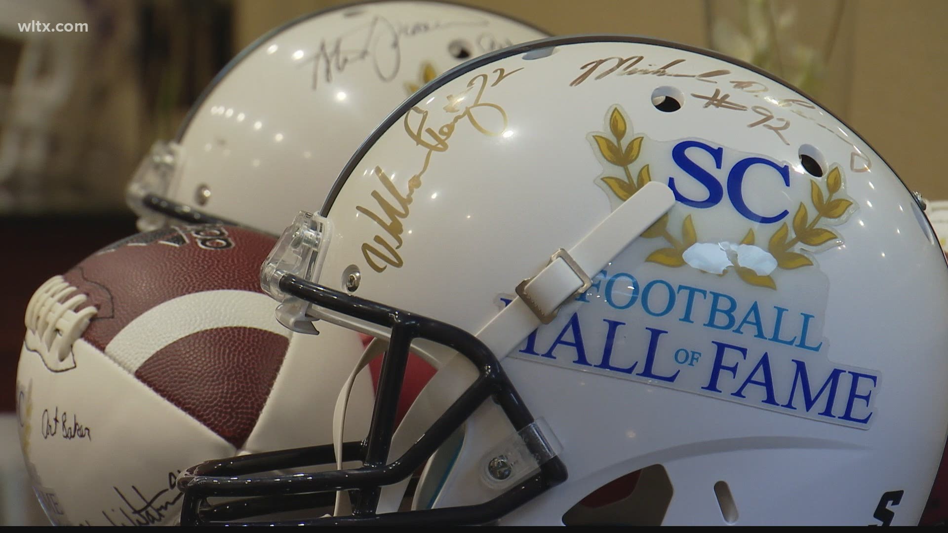 Steve Spurrier and Robert Porcher are inducted into the South Carolina Football Hall of Fame while UofSC running back Kevin Harris receives a prestigious award