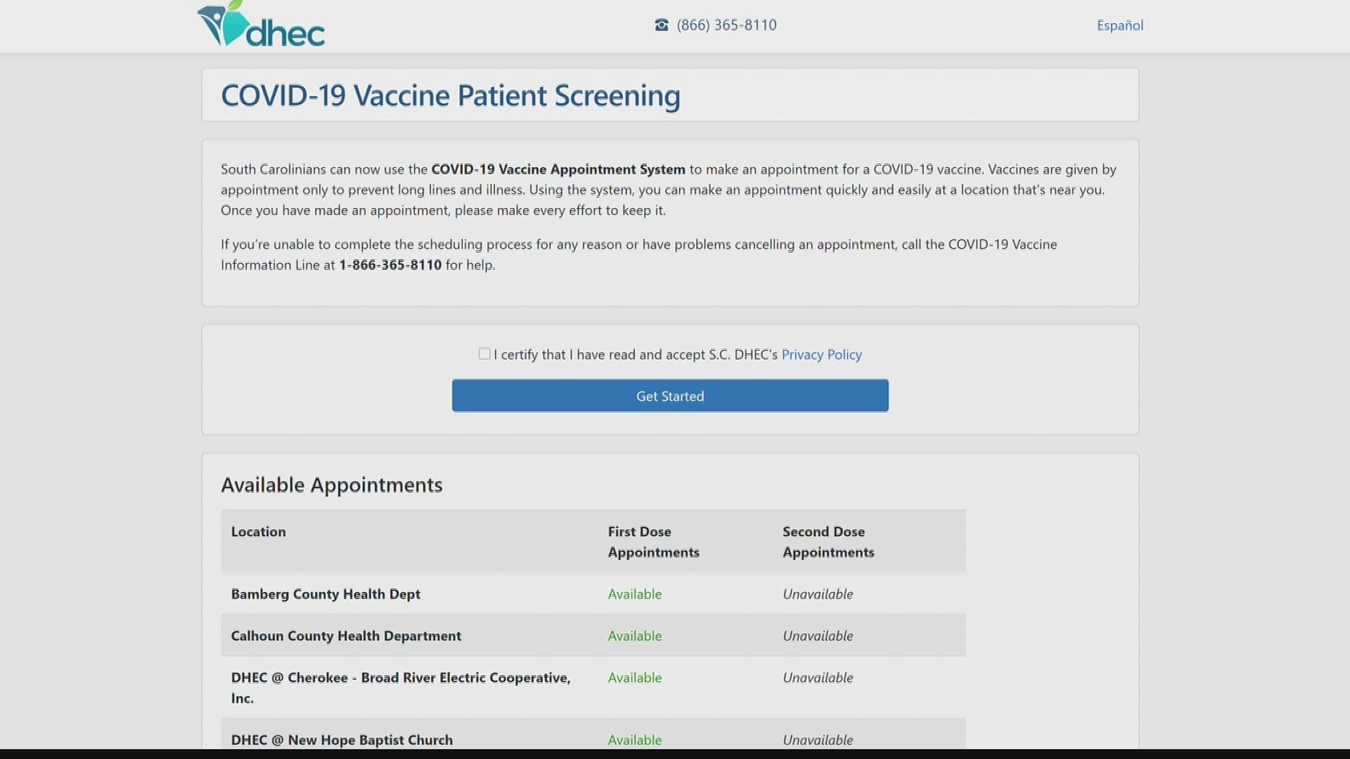 The new online tool will allow people to directly schedule appointments online or over the phone.