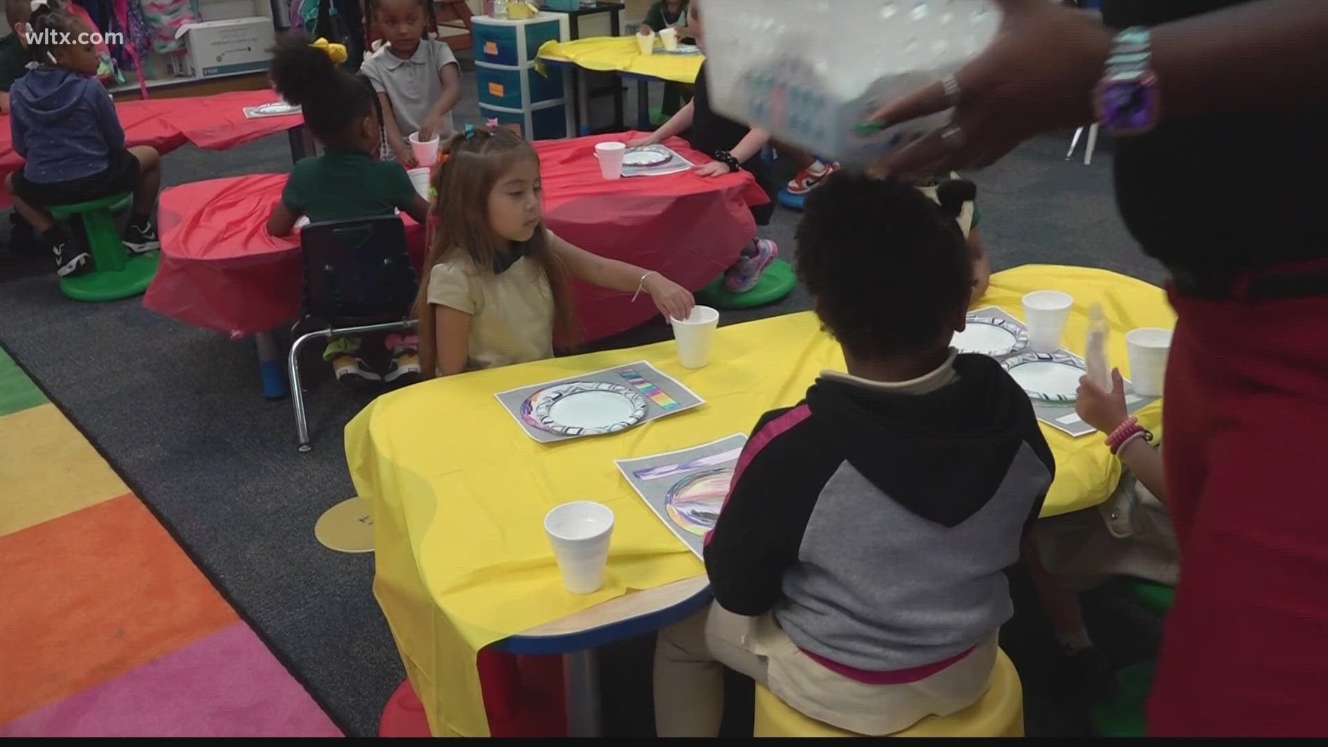 First manners tea party at Geiger Elementary in Fairfield county.