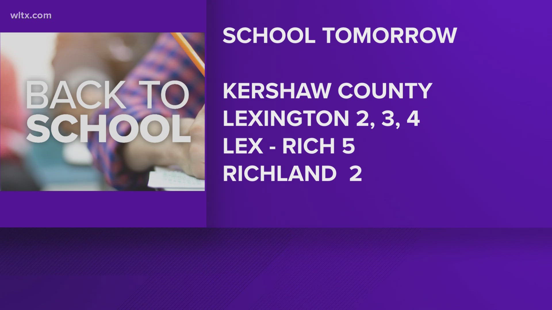 Some schools in the Midlands will be on a one or two hour delay.  Others no change to their schedule.