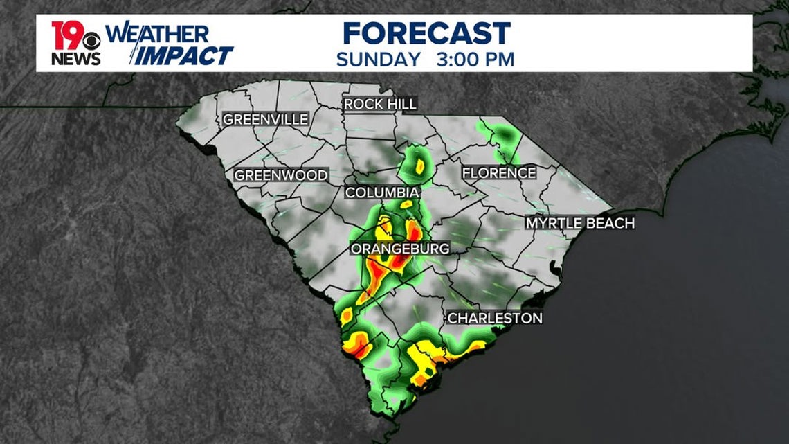 Rain, storms, and cooler air arrive in the Midlands through Memorial ...