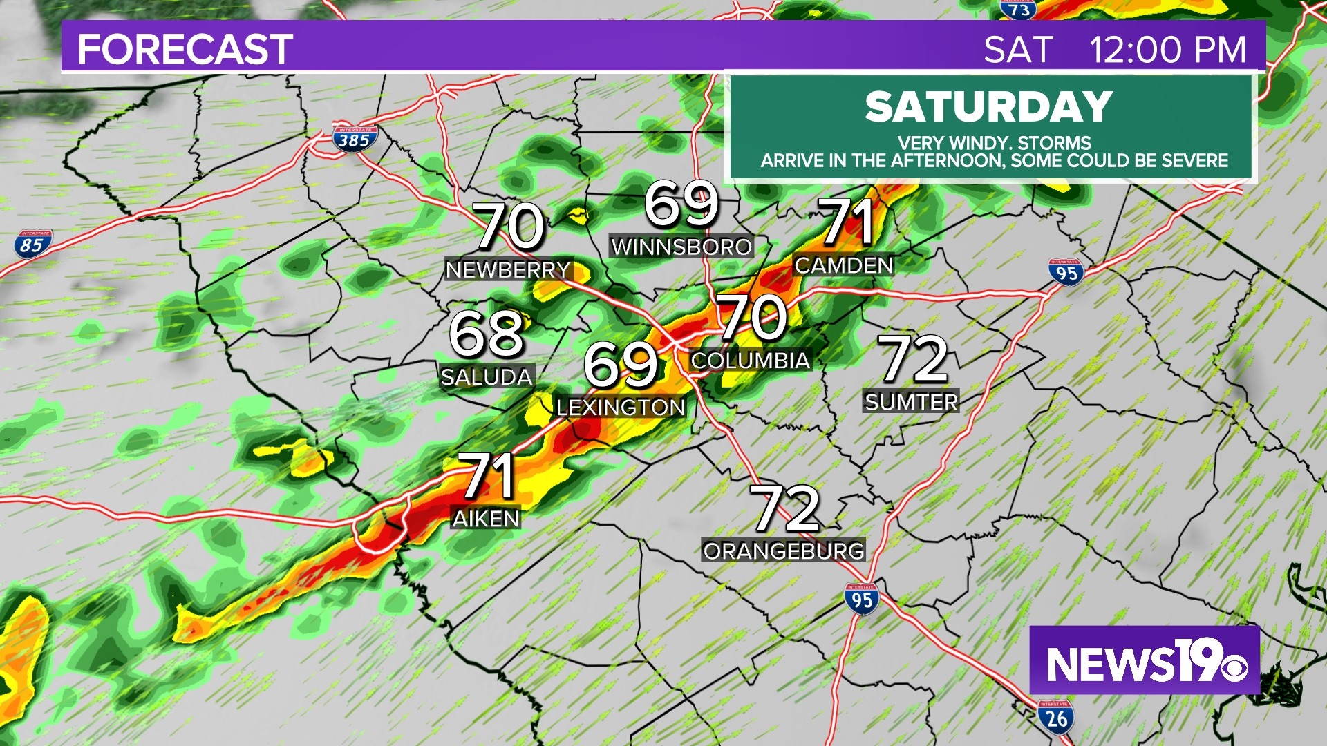 Strong to severe storms possible in South Carolina tomorrow | wltx.com