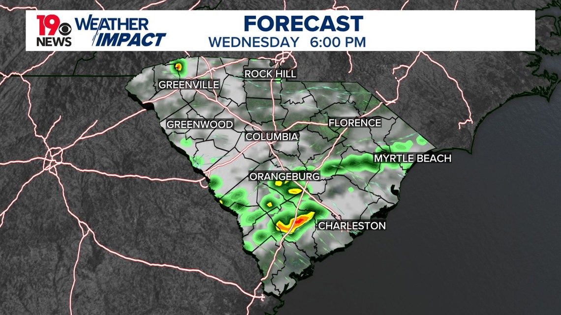 Scattered showers and storms expected today and Thursday | wltx.com