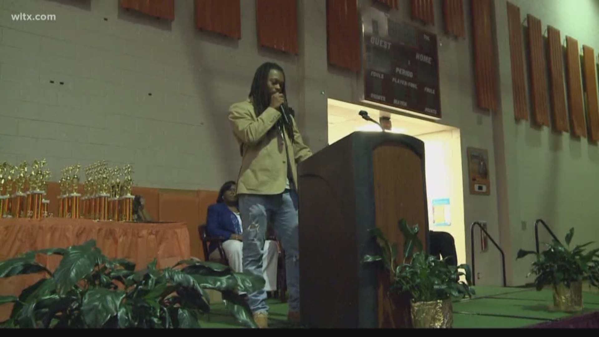 The Orangeburg-Wilkinson athletics banquet featured Ty Solomon as its guest speaker. Solomon is the former S.C. State guard whose medical emergency in Raleigh back in December was well-documented. Solomon shared his experiences in his first public speakin