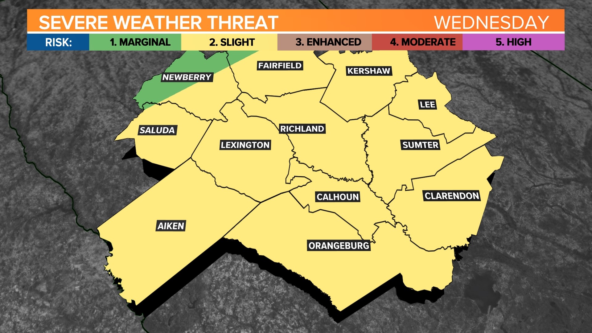 Seasonable, Sunny Tuesday South Carolina Weather