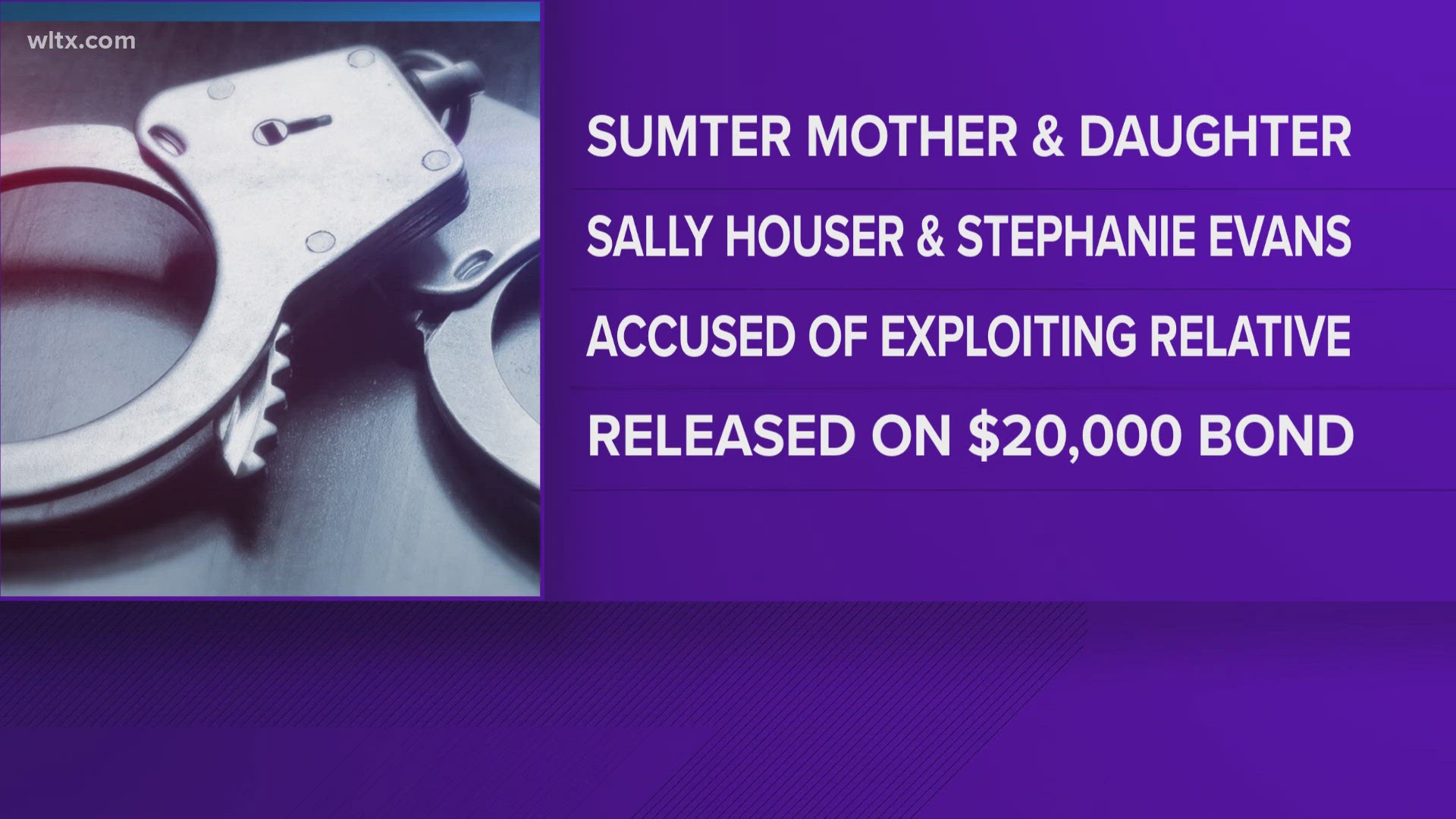 Sumter Sheriff says that Sally Houser was supposed to be a caregiver and instead stole thousands from the victim's bank account. Her daughter Stephanie Edwards.