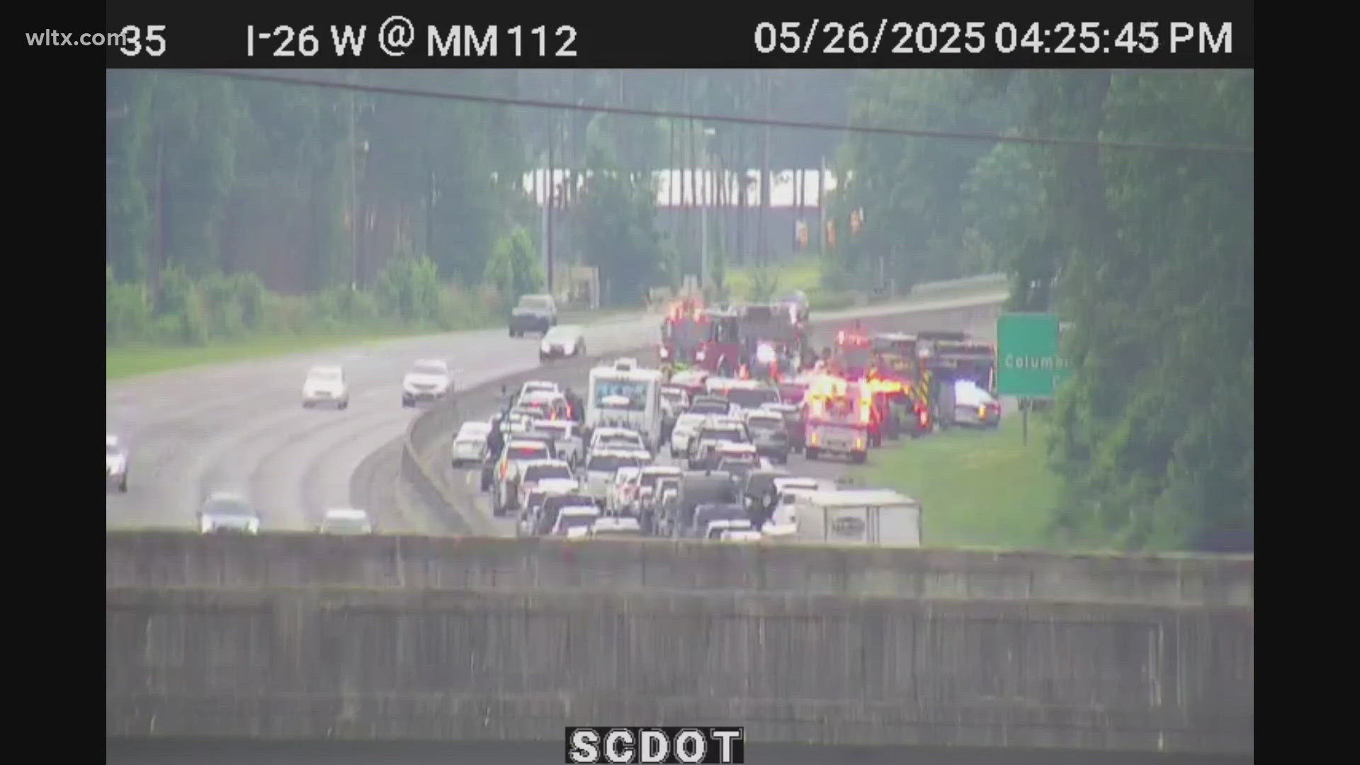 A crash on I-26 East has traffic snarled for miles on this Memorial Day holiday.