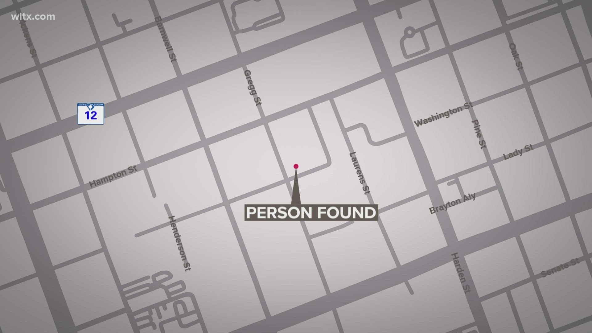 The body was found Sunday morning in the 1400 block of Gregg street.