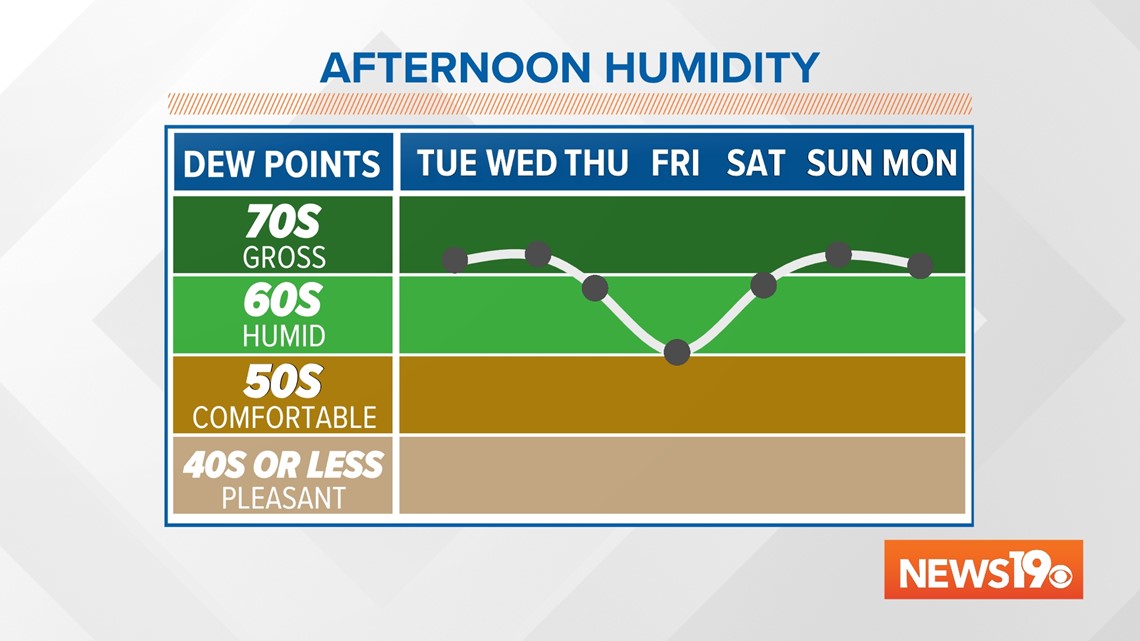 Humid South Carolina weather before rain returns to the forecast