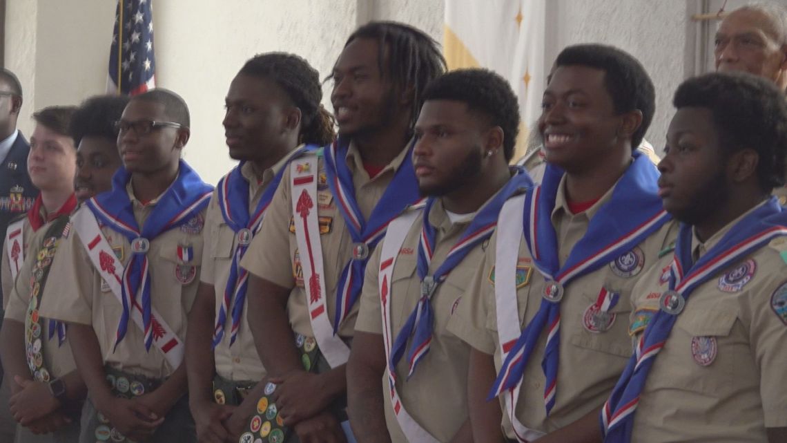 Five Black teens make South Carolina history at Eagle Scout ceremony in Orangeburg