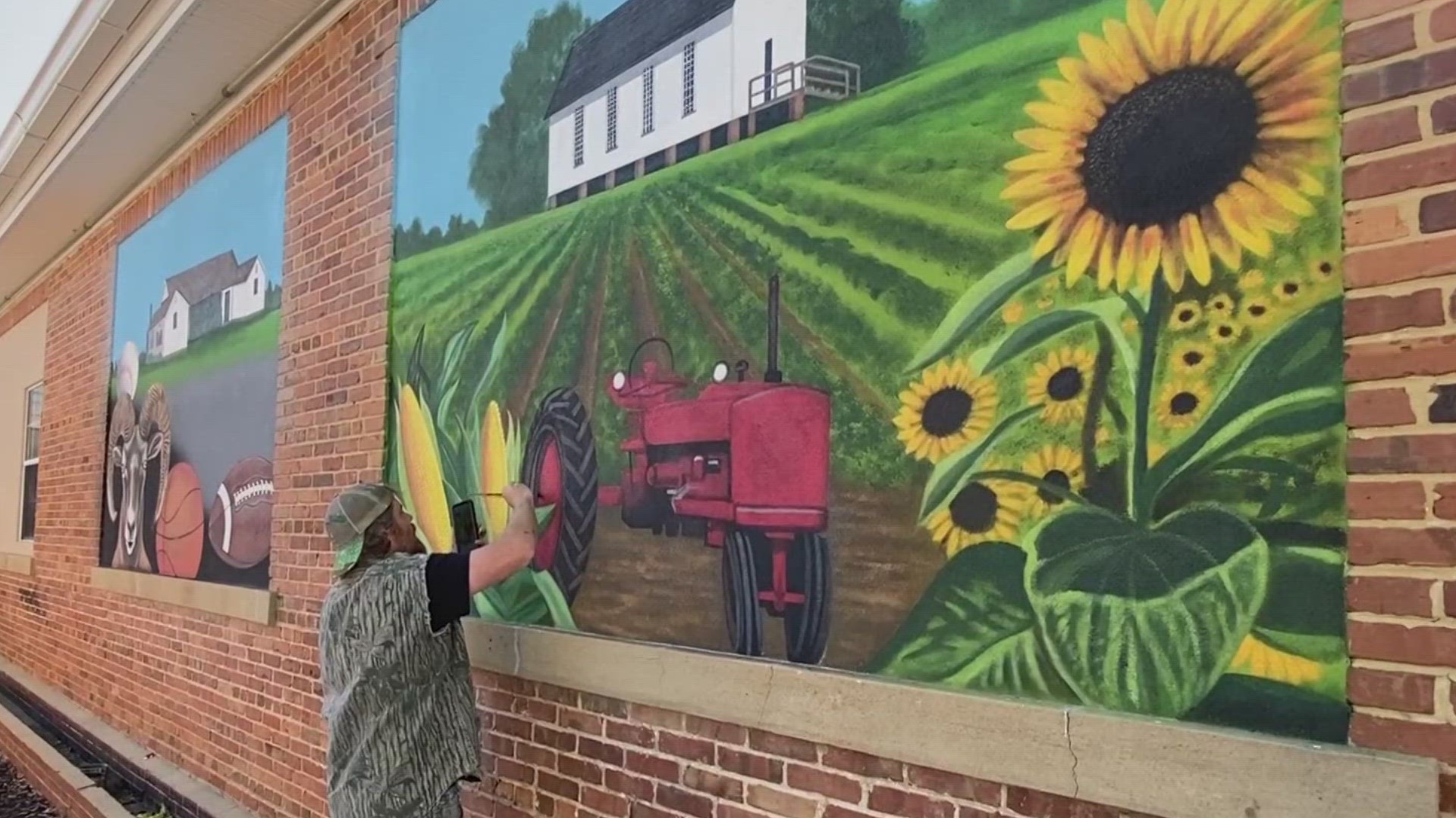 Each year's class comes up with a community improvement project. This year, the class is beautifying the Mt. Pisgah community center.