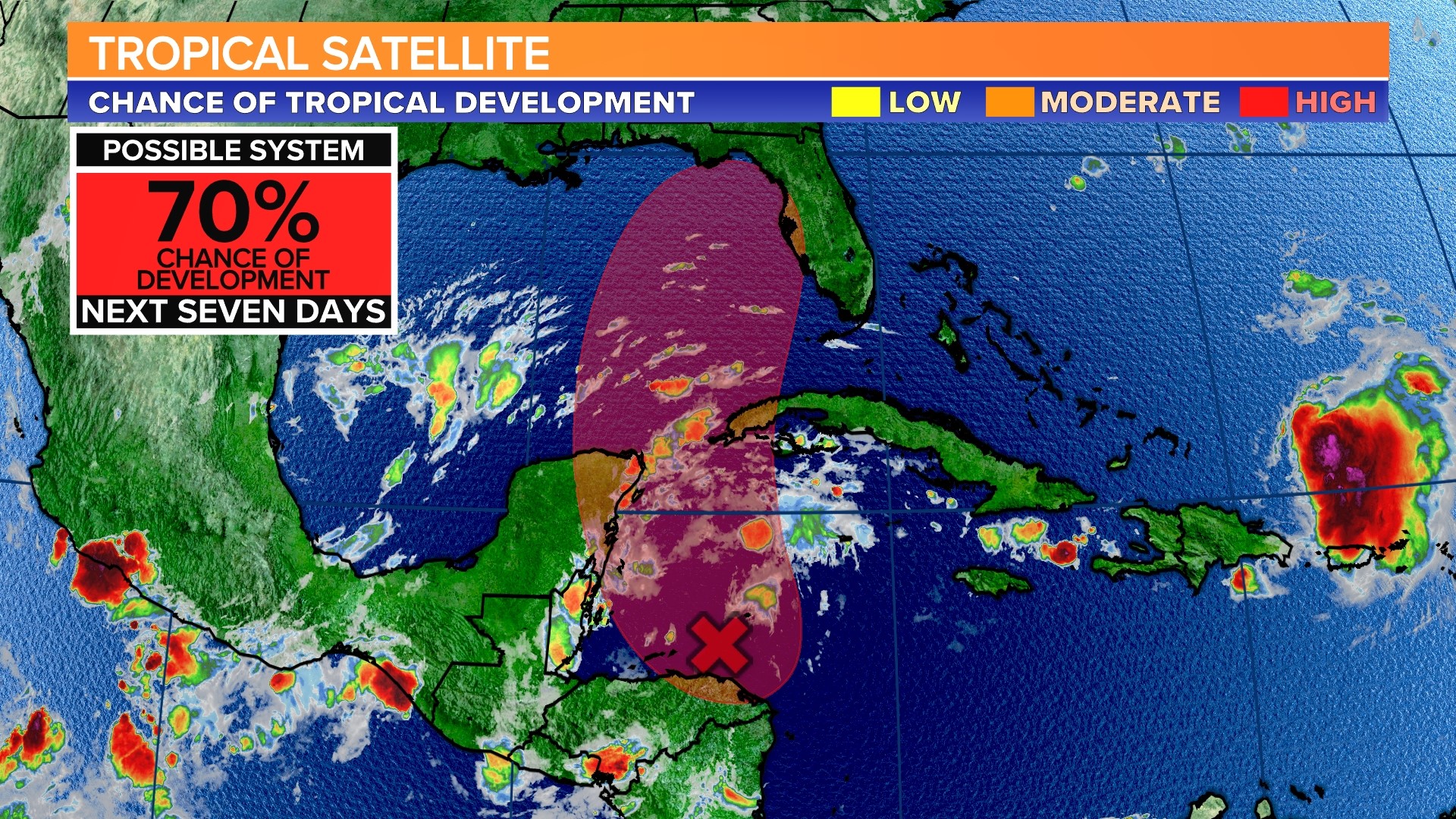 We are watching the potential for a tropical depression to form in the Gulf of Mexico.