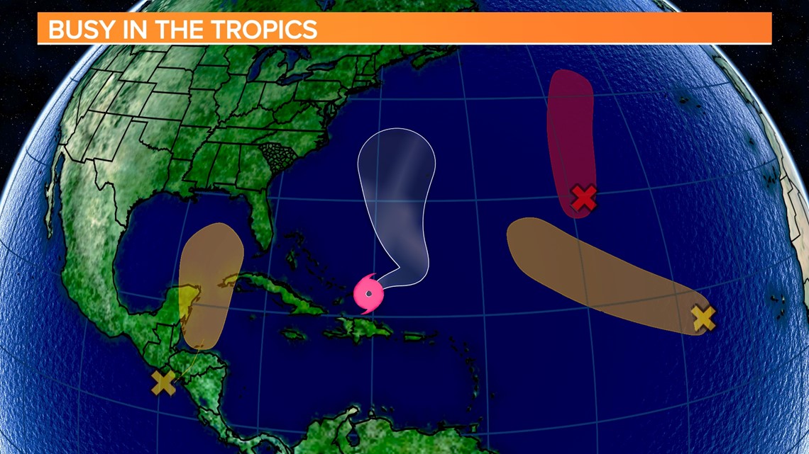 Tracking Four Areas In The Tropical Atlantic