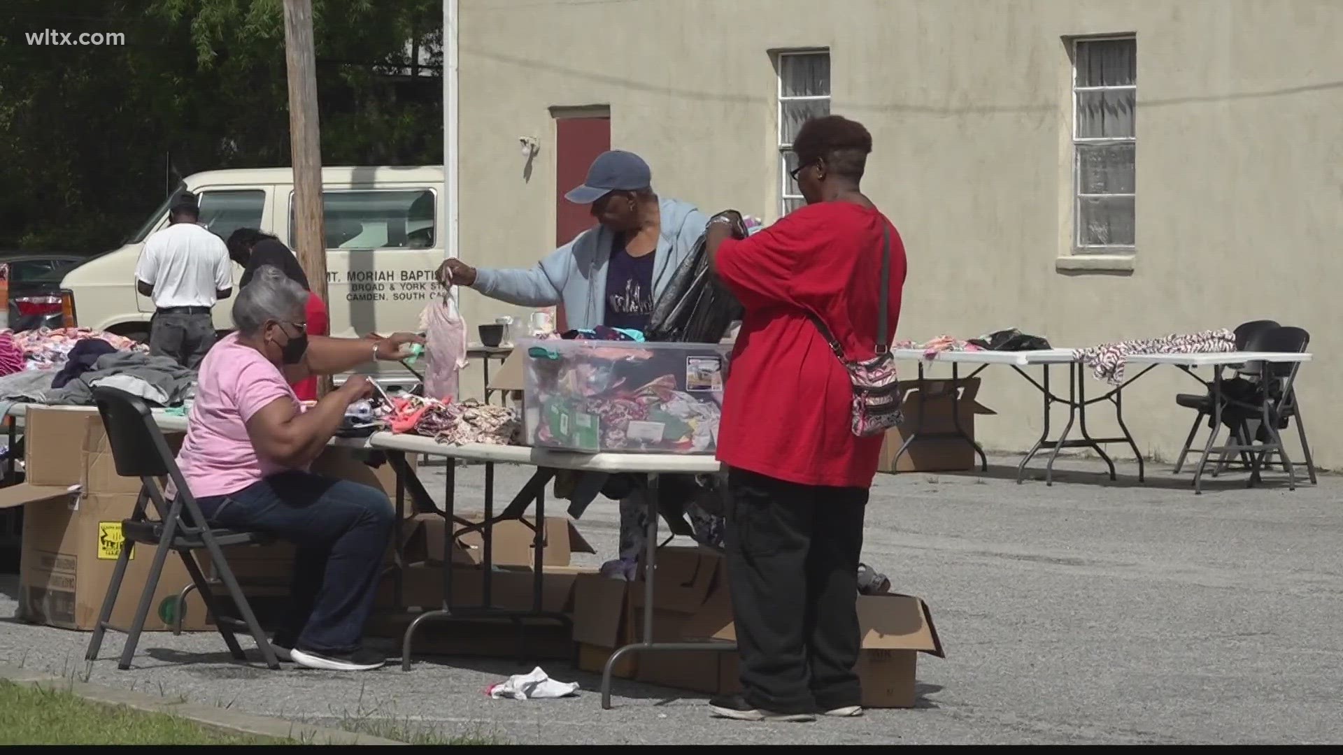 Mount Moriah church outreach in Camden hosted their 2nd annual day of giving, handing out clothes, food, kitchen items, whatever folks might be needing.