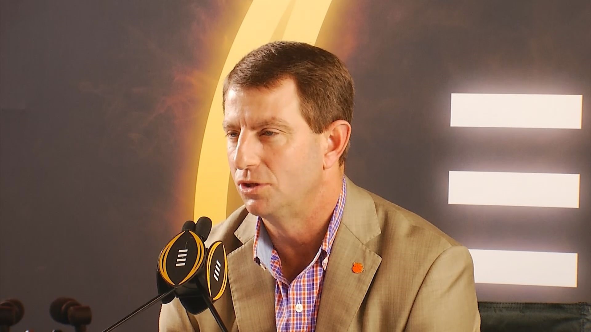 Clemson Head Coach Dabo Swinney says College Football National Championship game might as well be a home game for LSU.