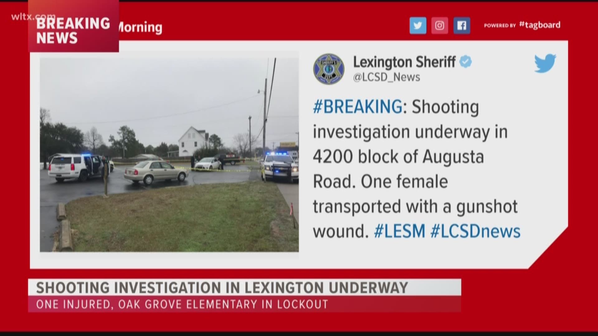 Lexington County Deputies said one person was injured in a shooting on Augusta Road on Thursday.