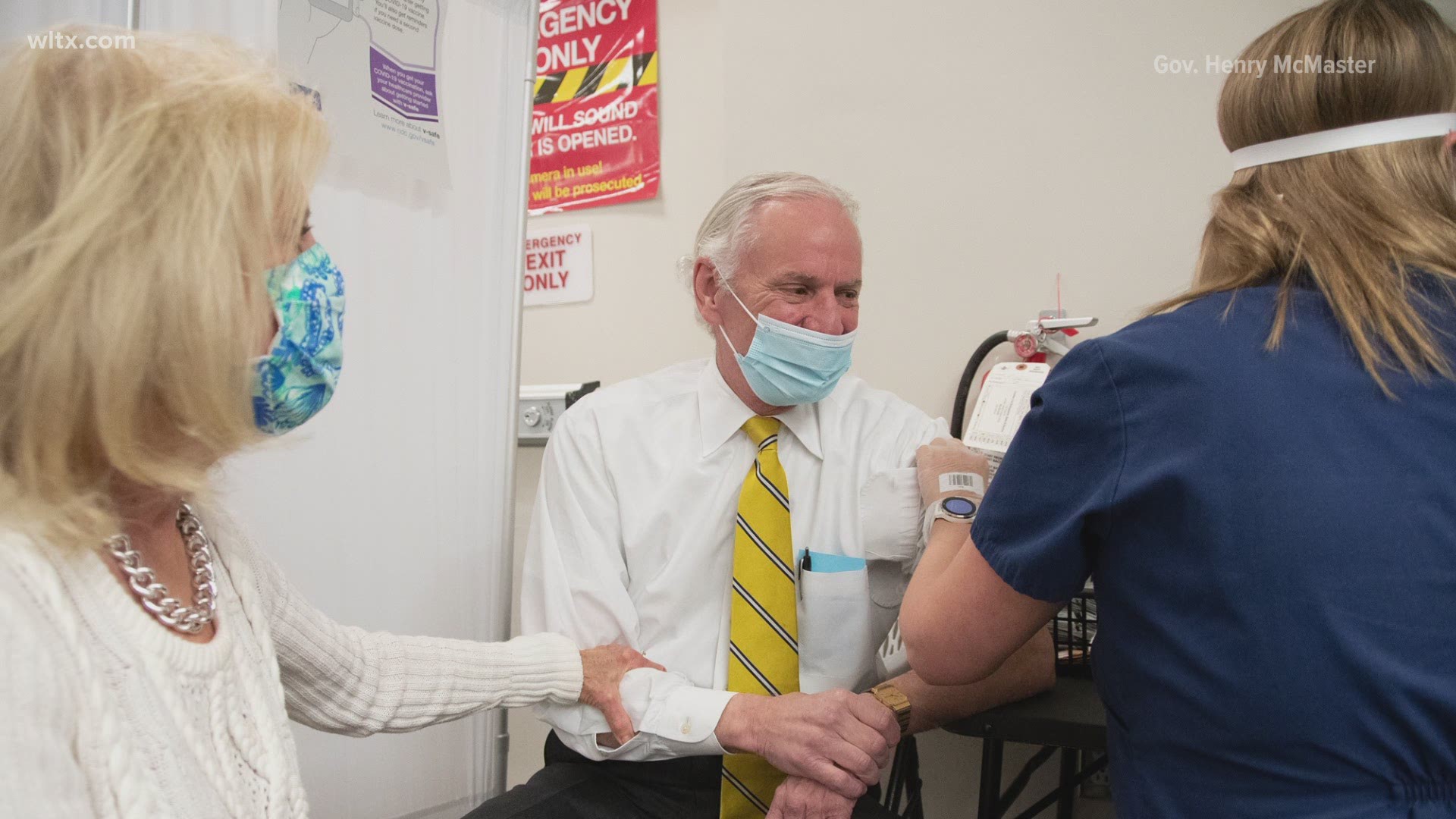 The South Carolina governor got his Pfizer vaccine shot in the morning