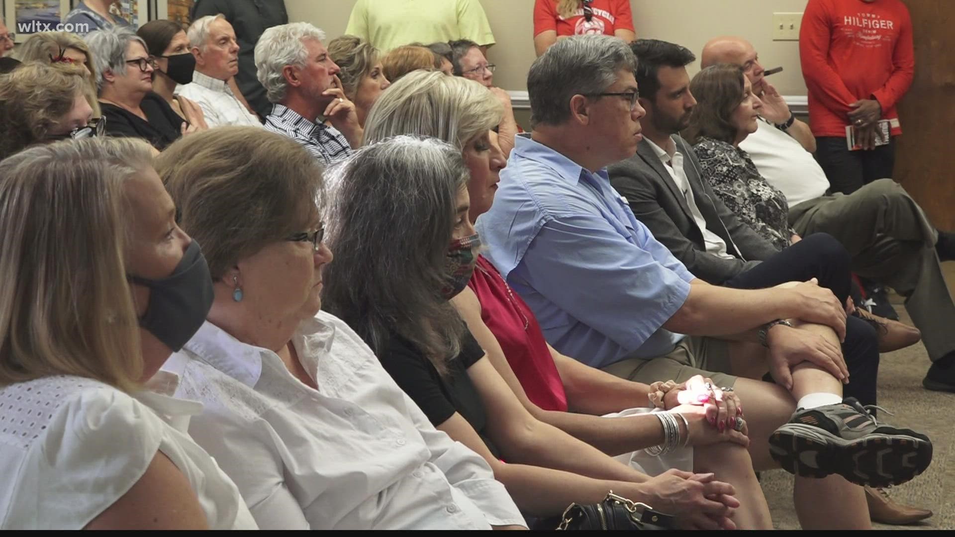It was standing room only at a Cayce planning meeting Monday as residents waited to speak out against a 22-home development on F Avenue, but never got the chance.