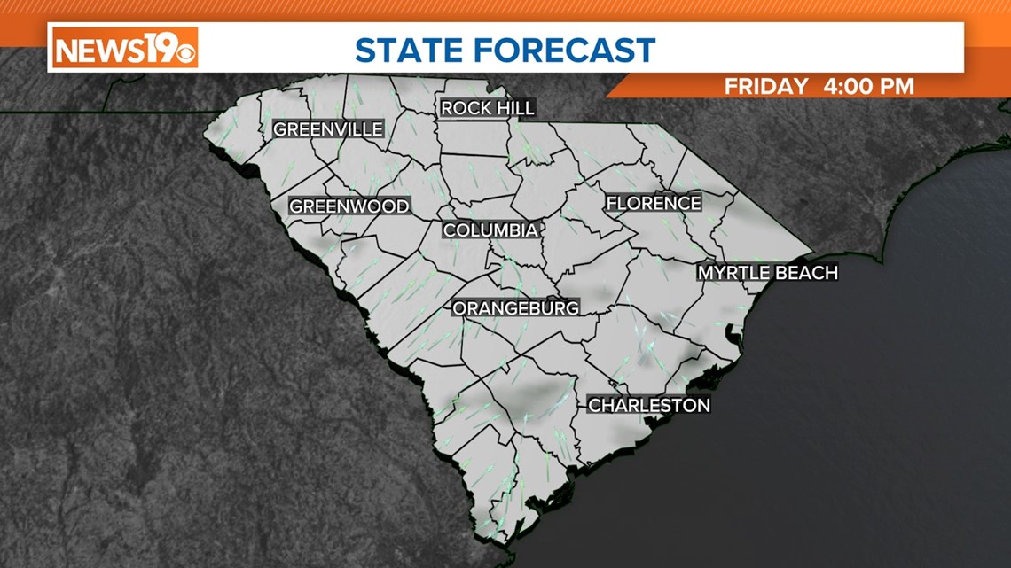 Mainly cloudy Friday, cooler weekend South Carolina weather | wltx.com