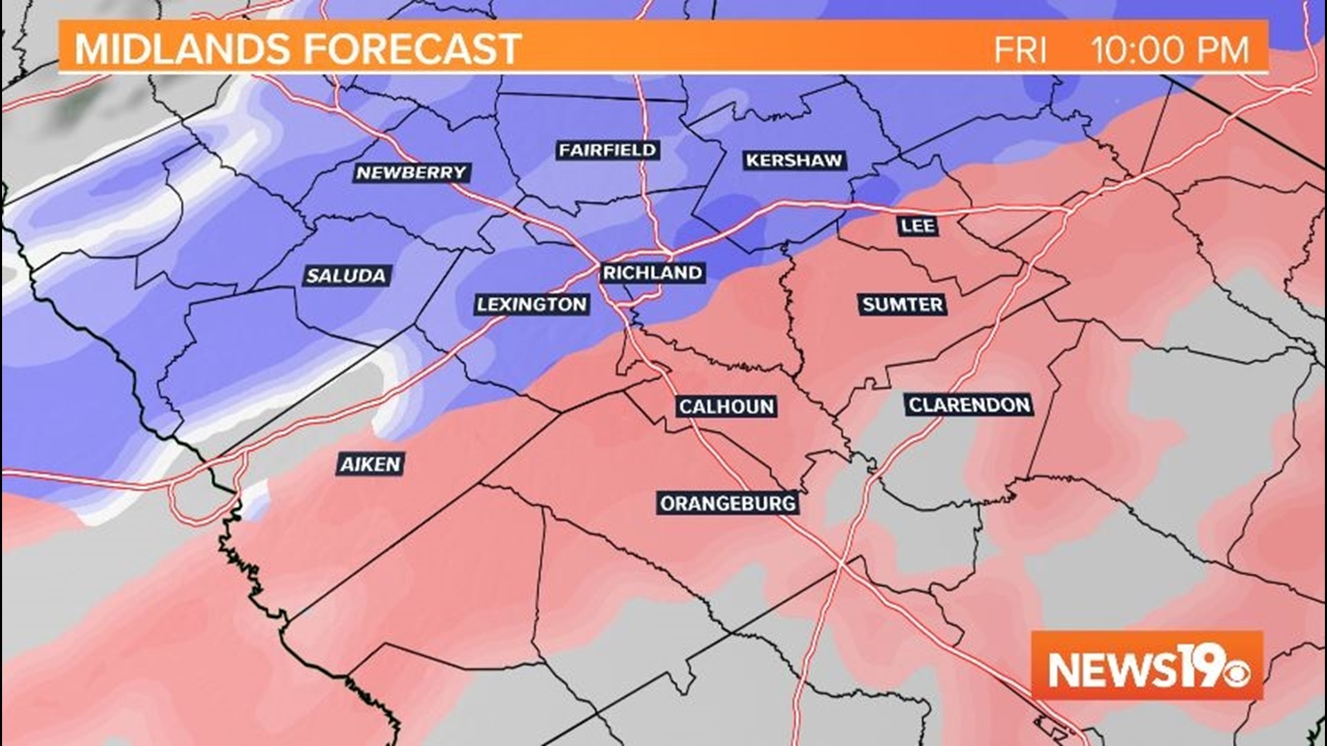 Timeline of snow and ice in South Carolina for Friday | wltx.com