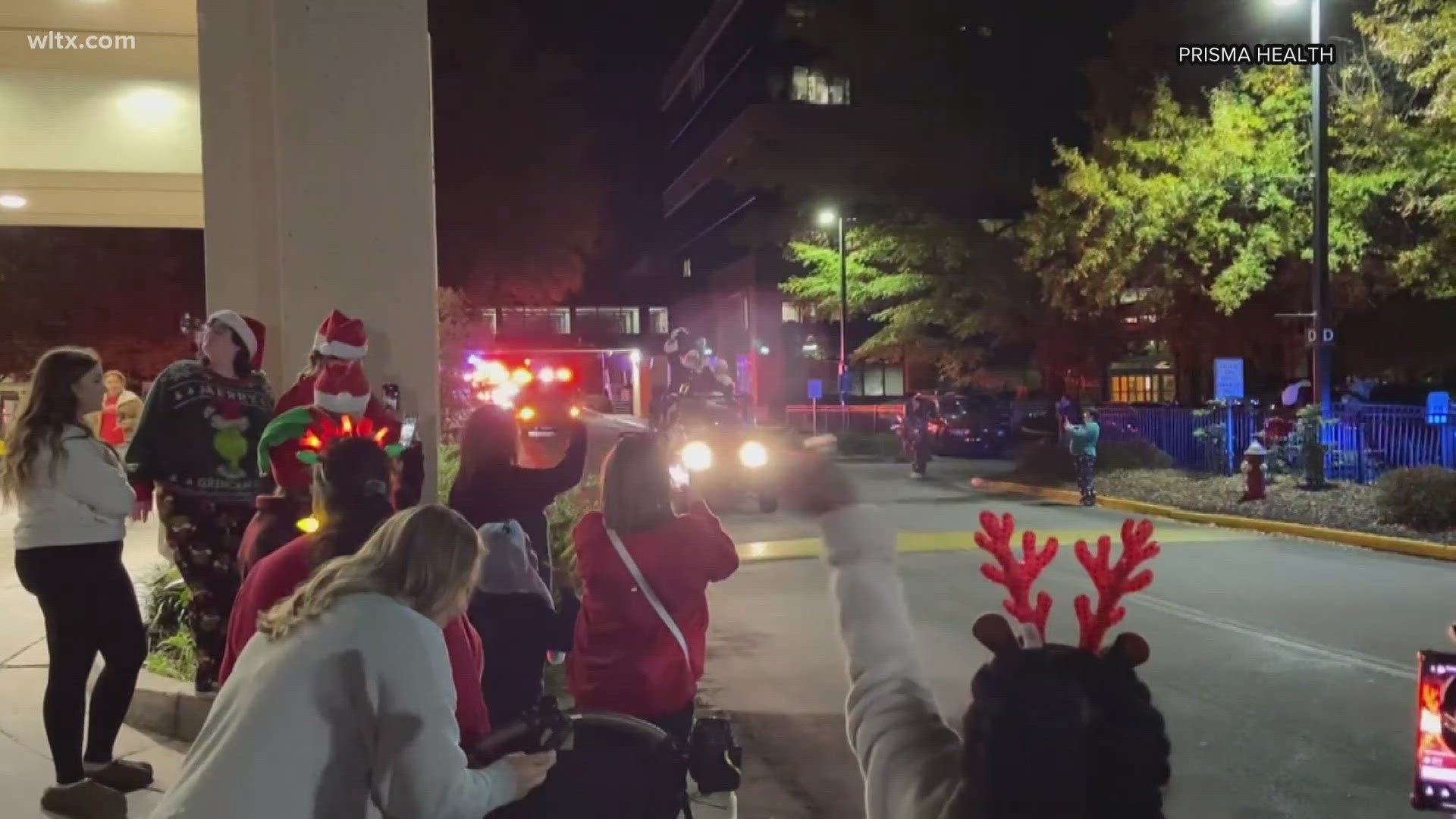 Prisma Health Children's Hospital hosted Good Night Lights, a colorful event with community lights, a toy parade, and first responders spreading holiday cheer.