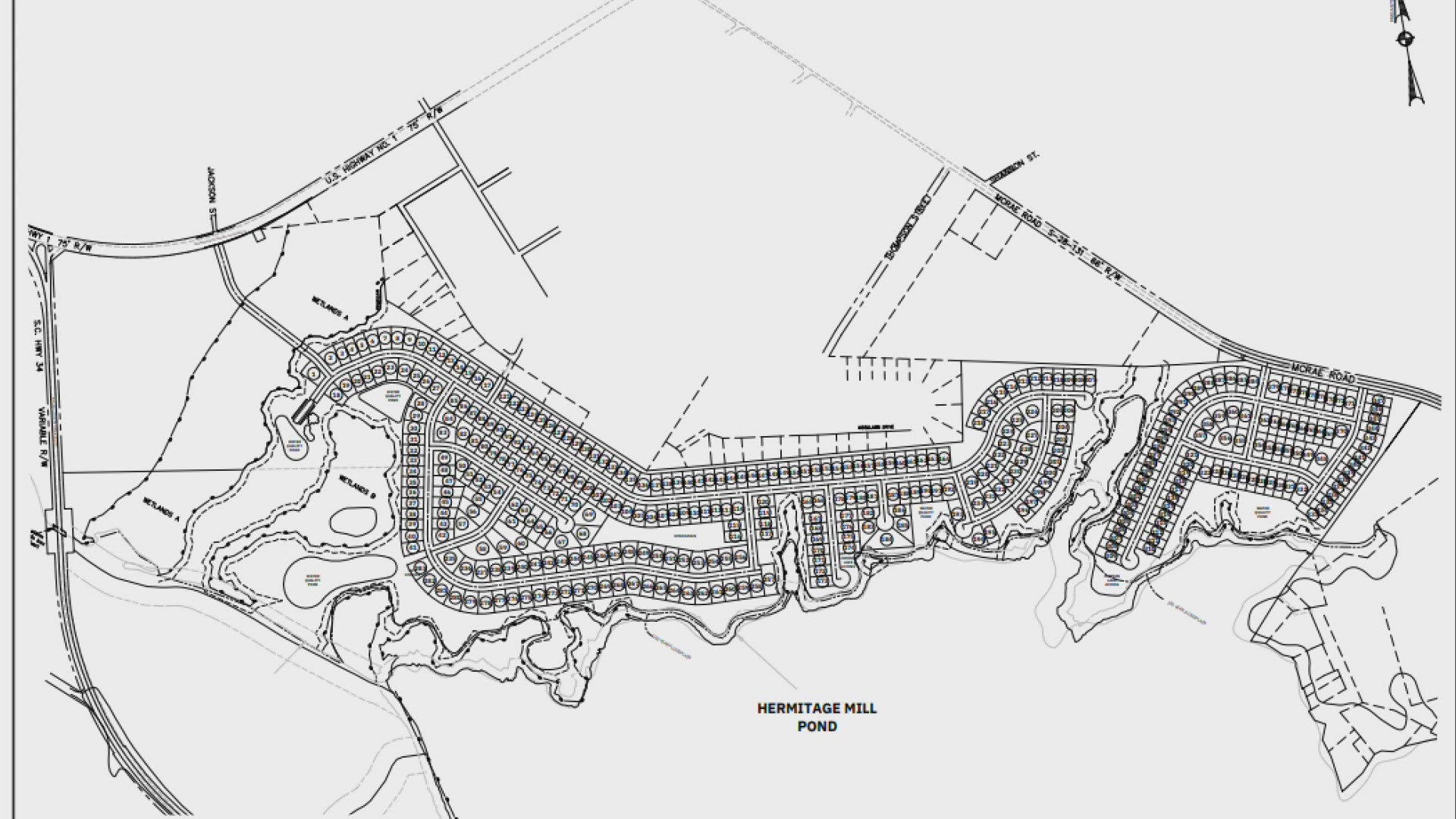 Proposed new subdivision was to contain 379 homes on around 745 acres along Hwy 1 and Hermitage Pond