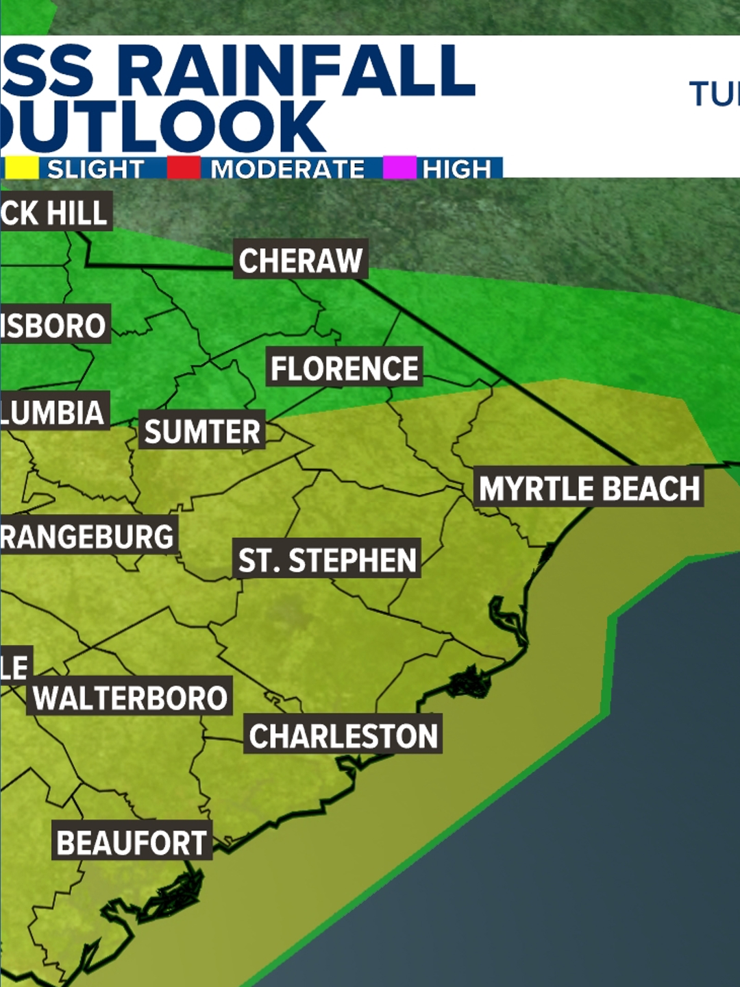 South Carolina faces heavy rain and flooding risk Tuesday | wltx.com