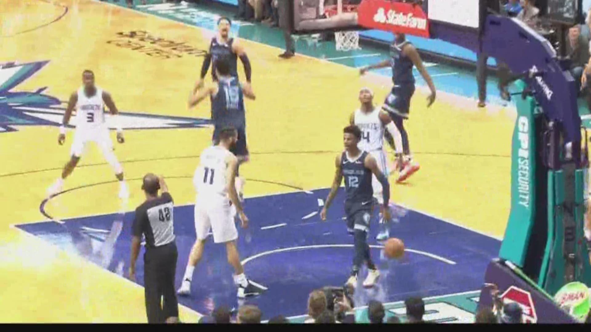 Former Crestwood star Ja Morant scores the game-winner for the Memphis Grizzlies in their showdown with the Hornets.