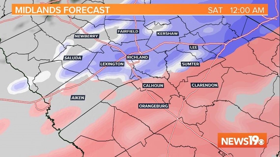 Timeline of snow and ice in South Carolina for Friday | wltx.com