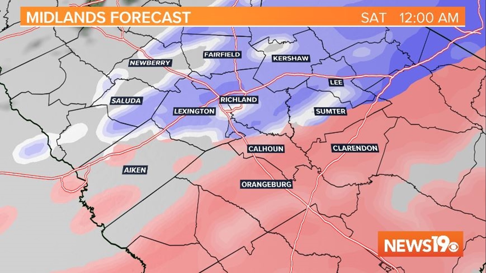 Timeline of snow and ice in South Carolina for Friday | wltx.com