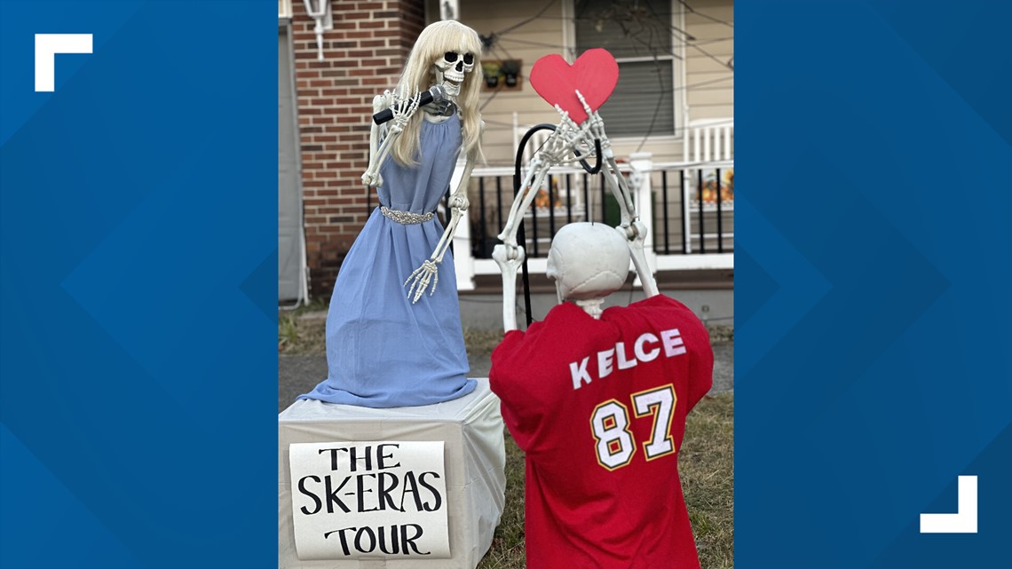 Sumter woman sets up rotating Halloween decorations in yard