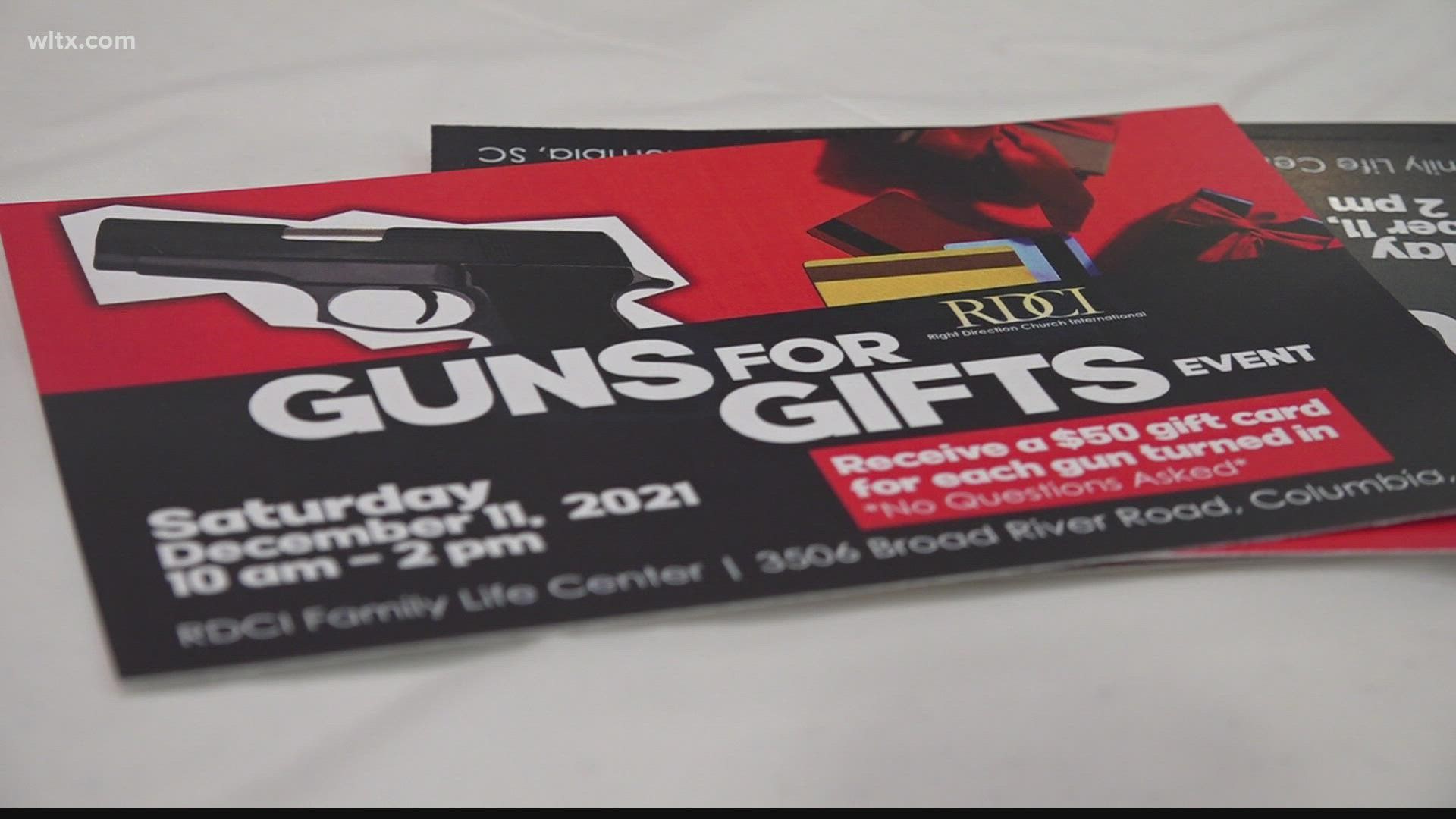 'Guns for gifts' allowed people in Richland County to surrender their guns to deputies, no questions asked, for $50 gift cards.