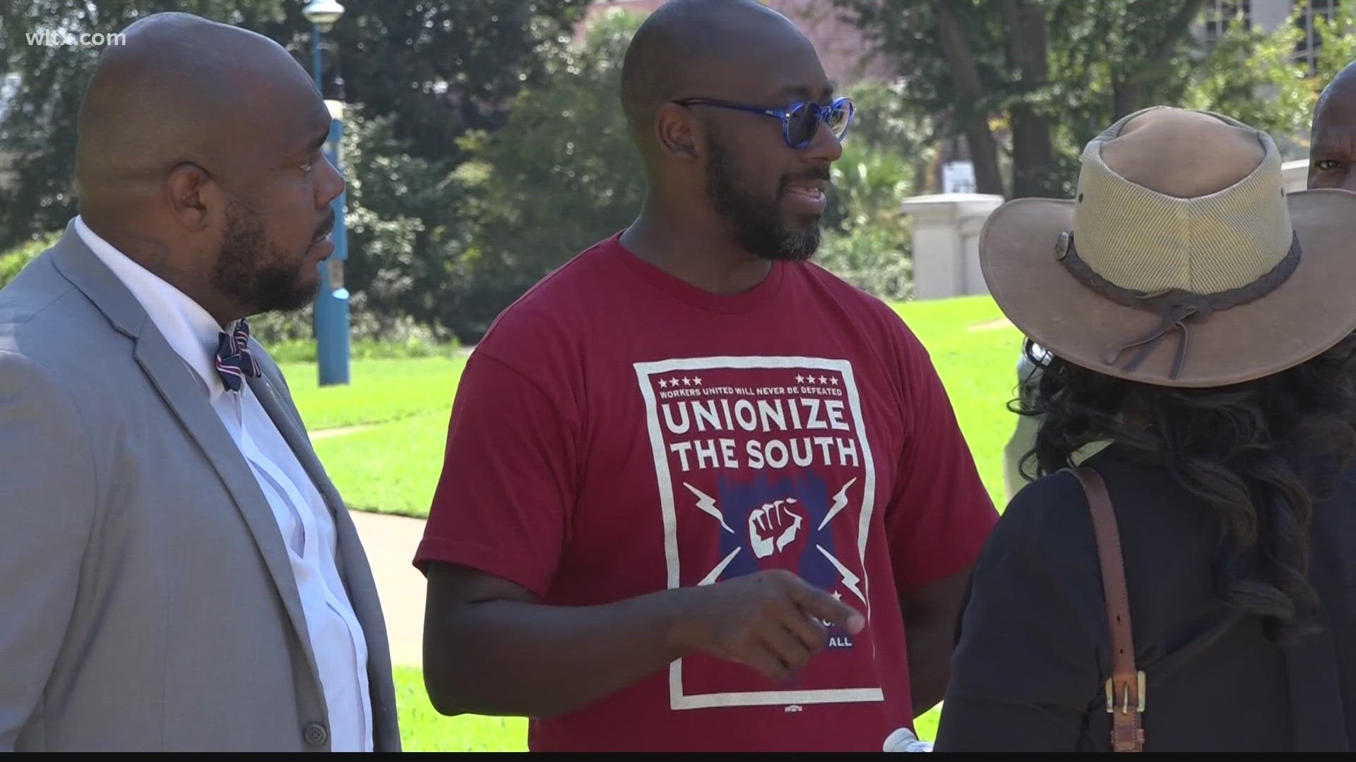 Members of several labor groups rallied at the State House today for changes they'd like to see for workers in South Carolina.