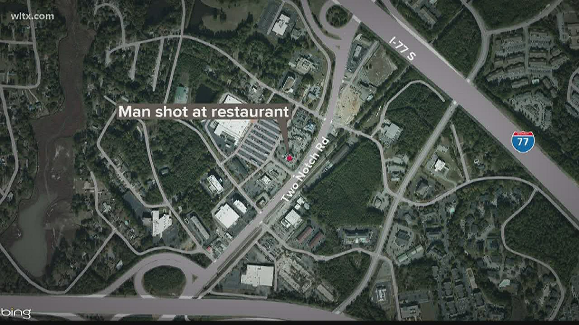 A man was shot in the upper body around noon at the restaurant.