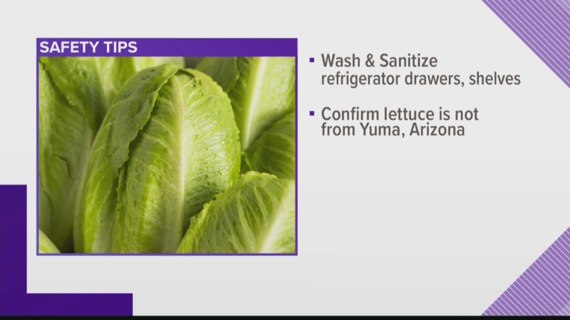 The Centers for Disease Prevention says there is an E. coli outbreak they have traced to romaine lettuce.