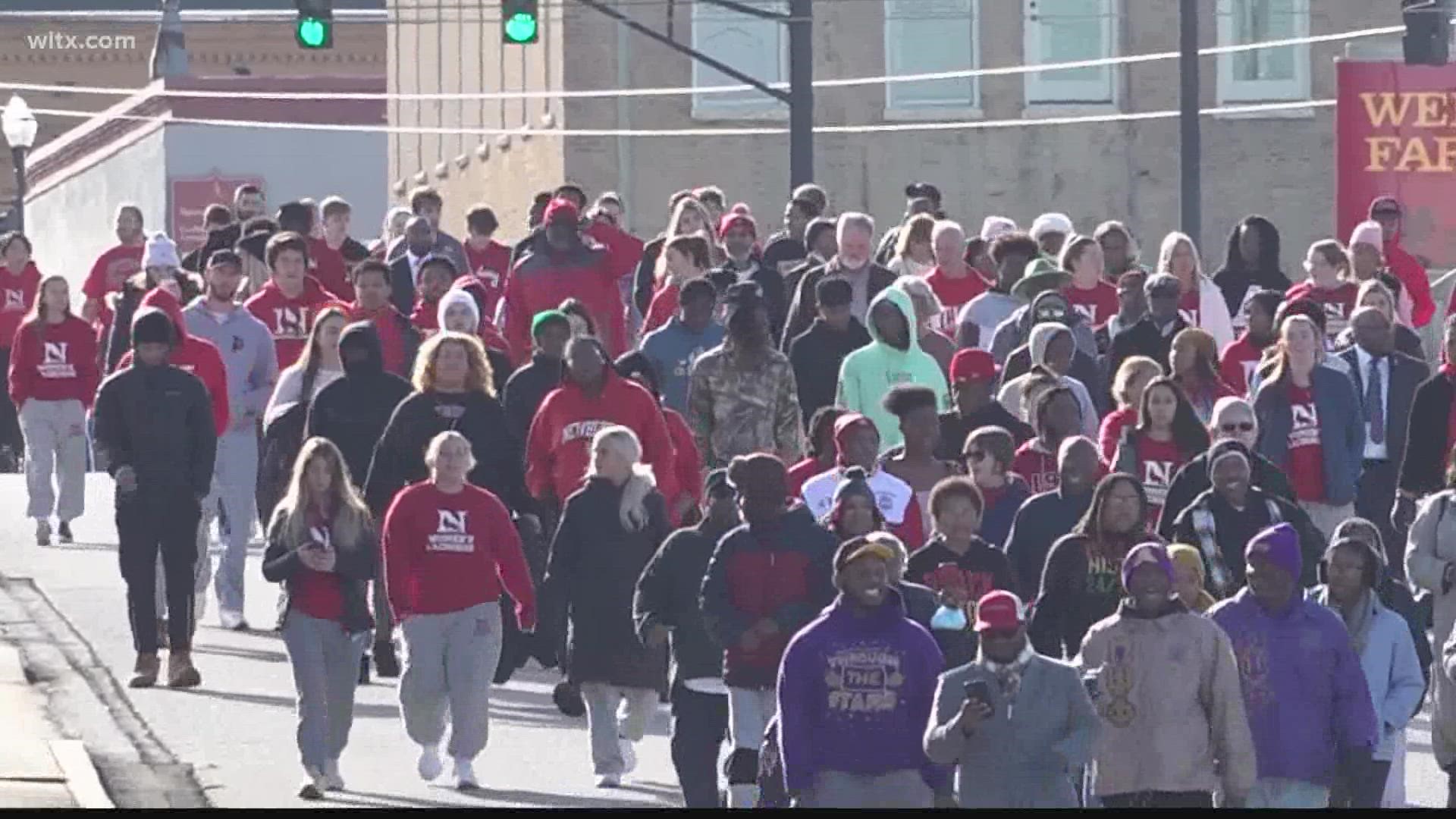 The Town of Newberry held their 22nd annual Martin Luther King Jr. Day celebration with an almost 1 mile march and a church service.