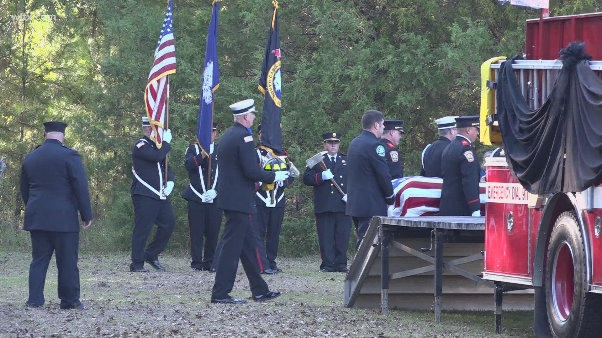 The Saluda County community came together to remember the lives of two Circle Volunteer Fire Department firefighters: Chief Chad Satcher and Landon Cale Bodie.