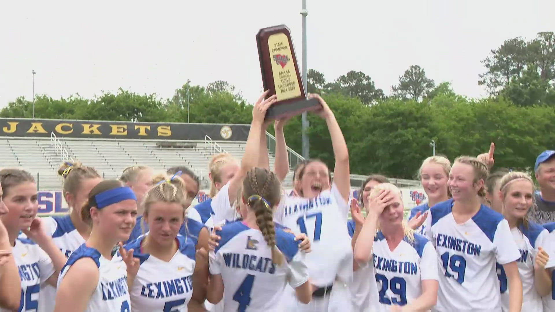 Highlights and reaction as the Lexington girls lacrosse team wins its first state championship with a 12-7 win over Spartanburg