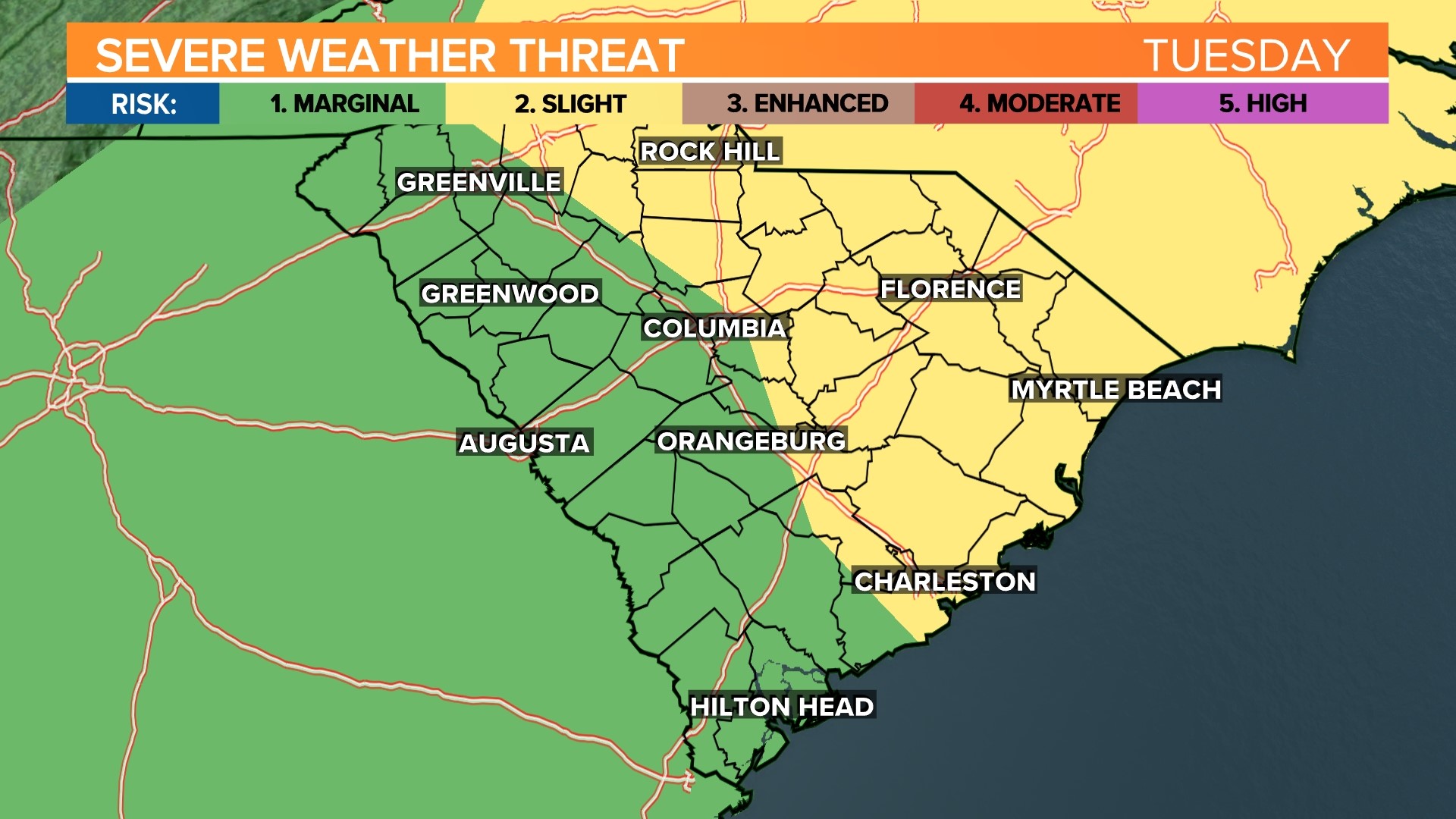Record high temperatures possible in South Carolina weather