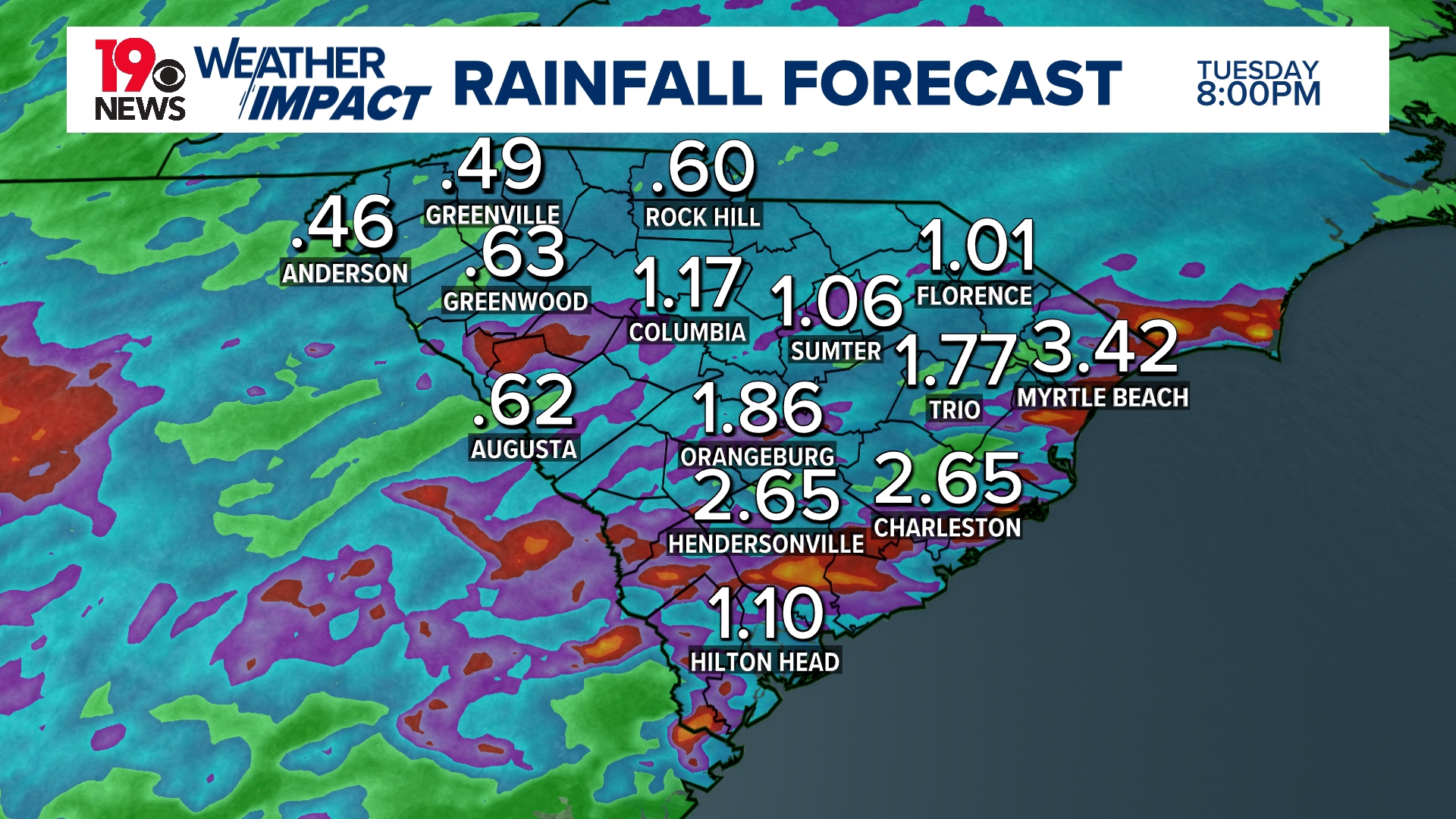 South Carolina braces for heavy rainfall amid storms | wltx.com